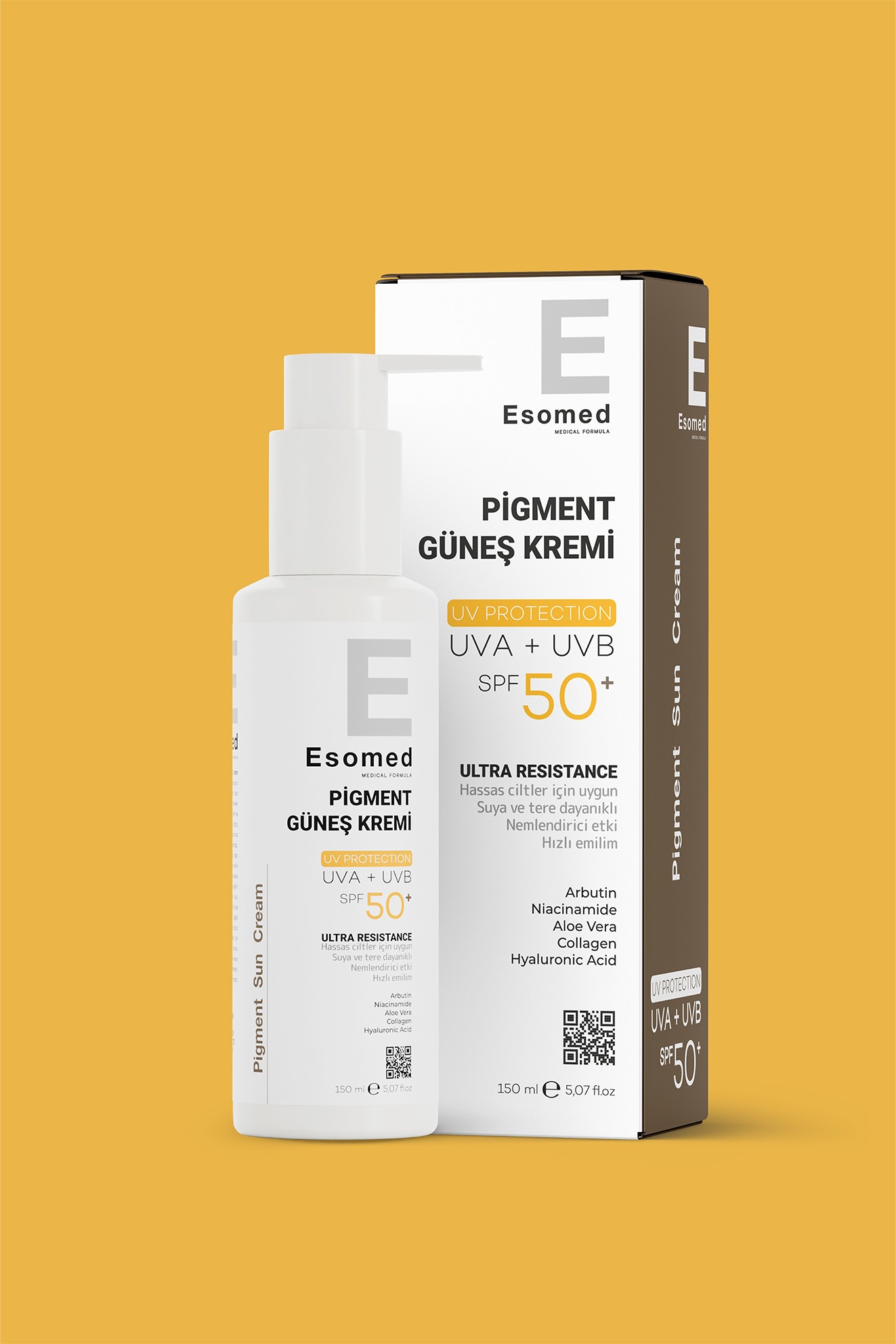 ESOMED SPF 50+ Pigment Güneş Kremi – Leke Karşıtı, Tüm Ciltler İçin UVA/UVB Koruma