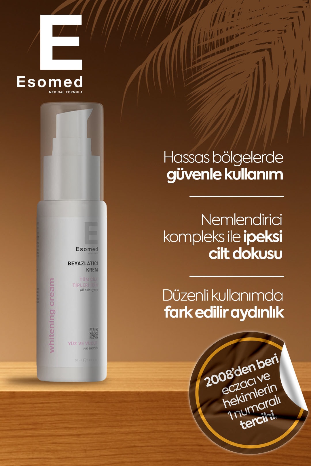 Esomed Beyazlatıcı Cilt Bakım Seti Vücut Beyazlatıcı - Leke Karşıtı Serum - Göz Çevresi Kremi Leke Karşıtı