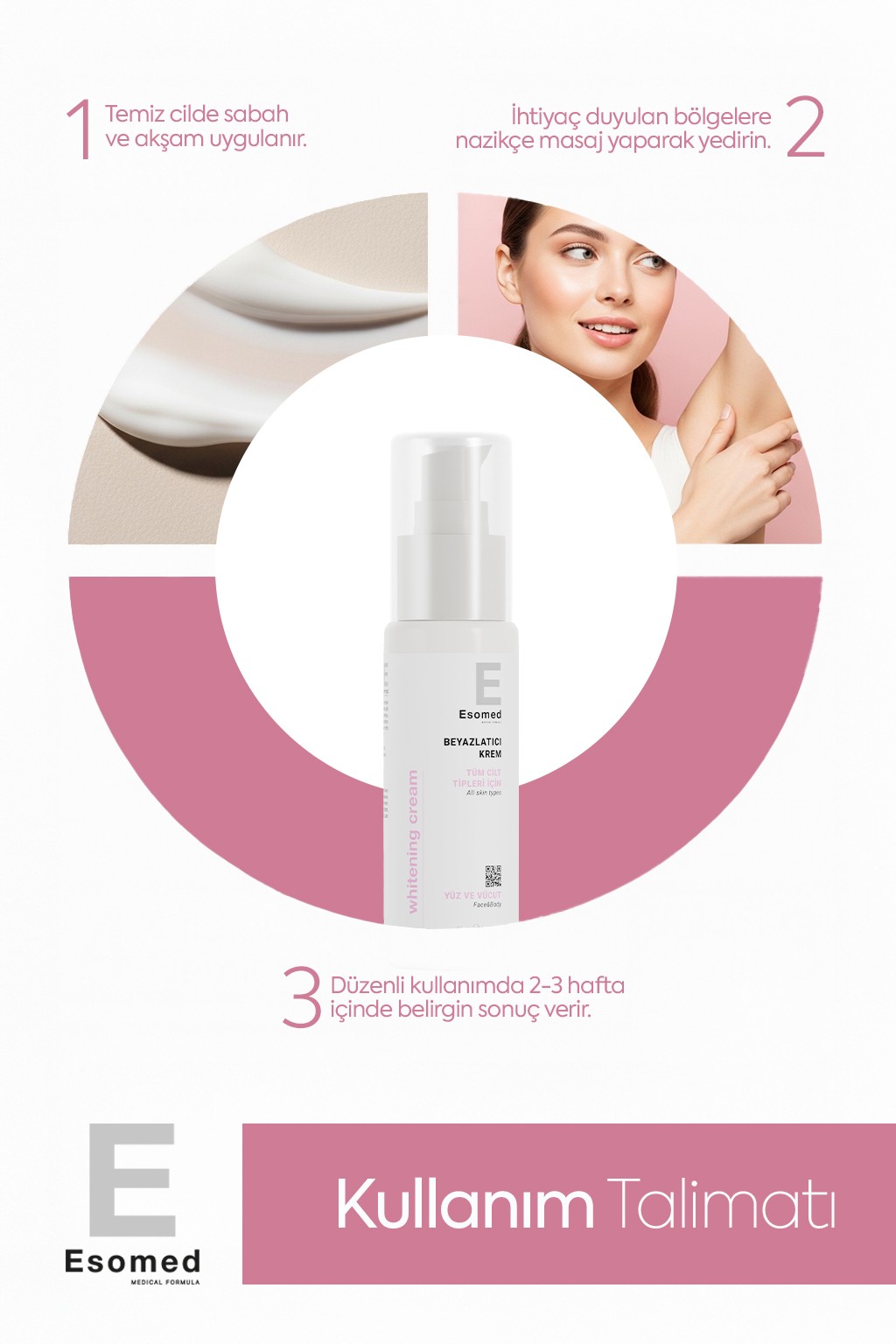 ESOMED Vücut Beyazlatıcı Krem – Arbutin + Niacinamide + Meyan Kökü ile Ton Eşitleyici ve Aydınlatıcı Bakım