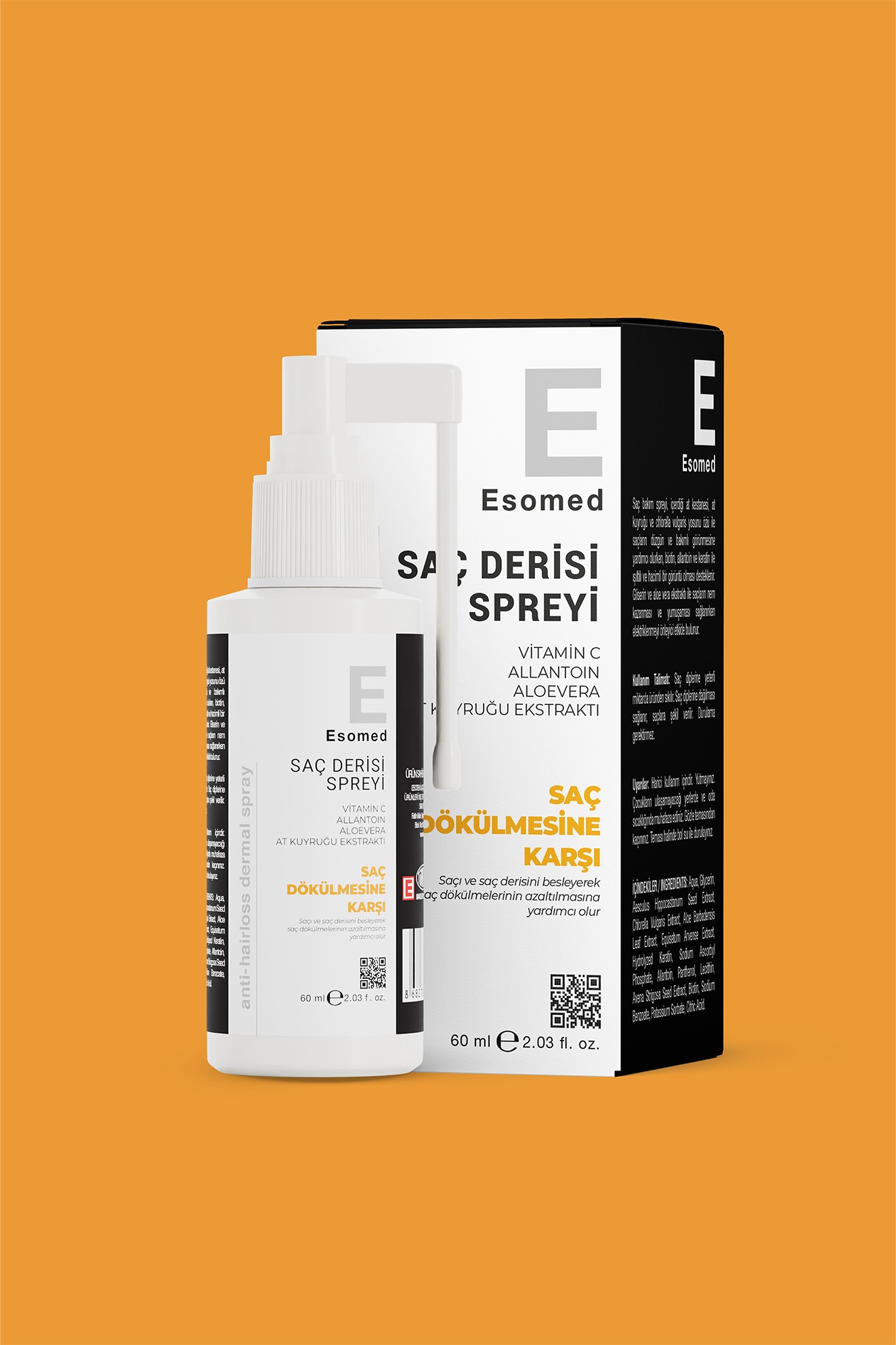 ESOMED Saç Dökülme Karşıtı Sprey – Biotin + Keratin + Bitkisel Ekstreli Besleyici ve Onarıcı Bakım