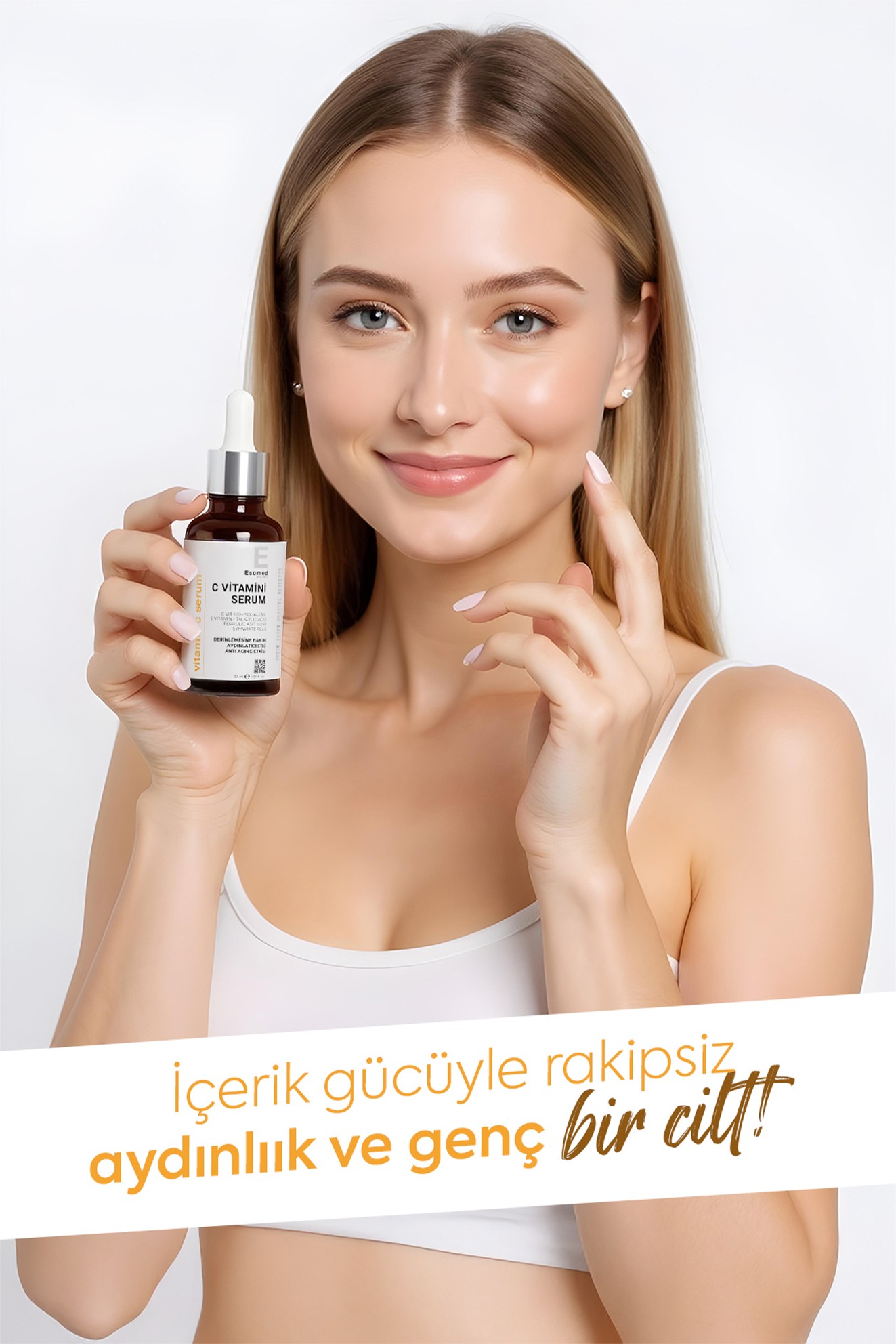 ESOMED C Vitamini Serumu – %10 C Vitamini + Squalane + Ferulik Asit + E Vitamini ile Aydınlatıcı ve Kırışıklık Karşıtı Bakım