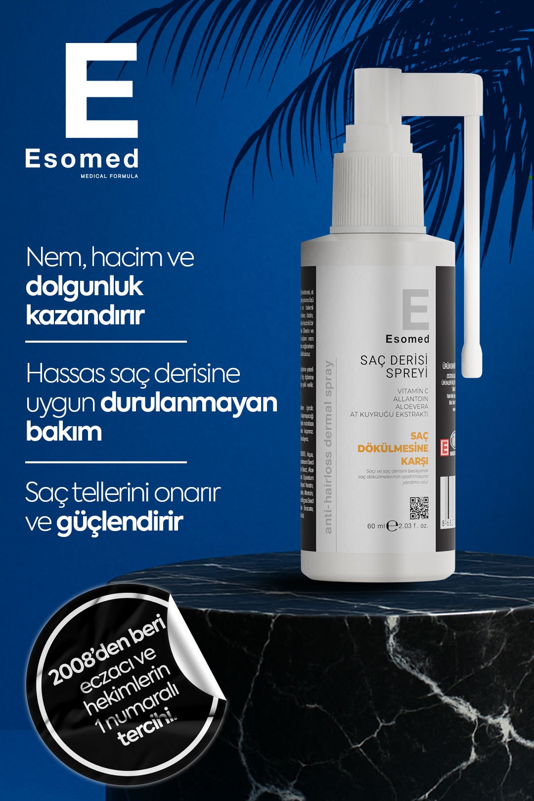 Esomed Saç Bakım Seti Argan Şampuanı - Saç Sakal Serumu - Dökülme Karşıtı Sprey - Kolajen Keratin Tablet