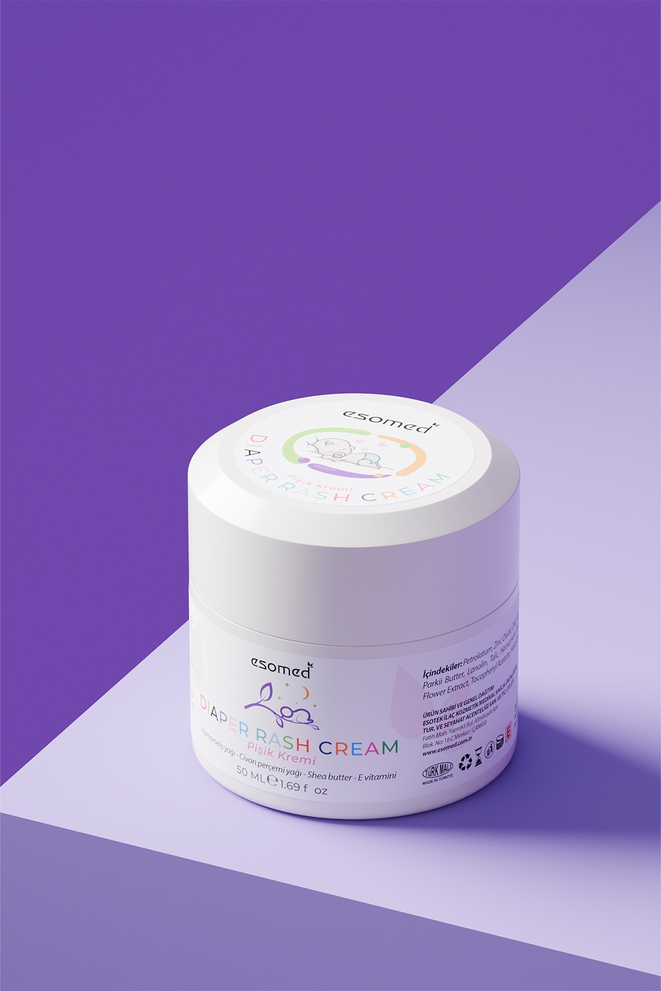 ESOMED Bebek Pişik Önleyici Krem 50 ml – %15 Çinko Oksitli, Bitkisel Nemlendirici ve Koruyucu