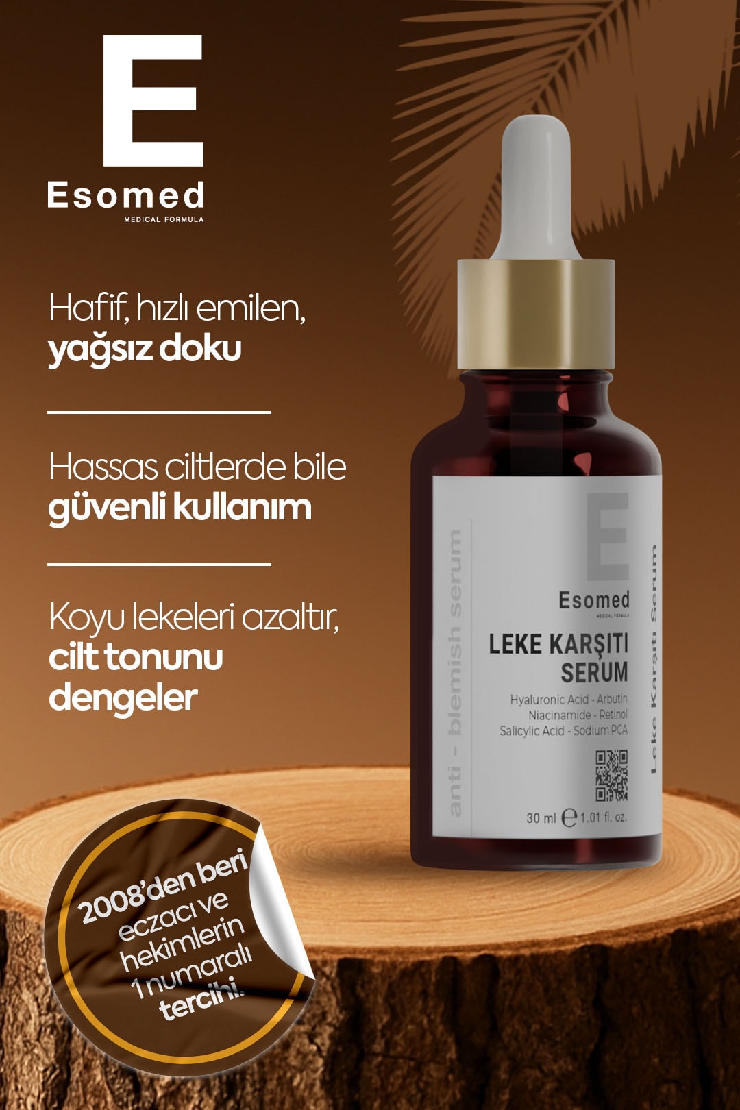 Esomed Beyazlatıcı Cilt Bakım Seti Vücut Beyazlatıcı - Leke Karşıtı Serum - Göz Çevresi Kremi Leke Karşıtı
