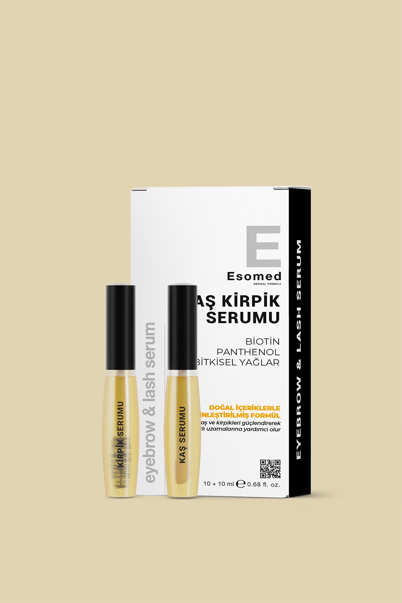 ESOMED Kaş ve Kirpik Serumu – Biotin + Argan + Vitamin B5 İçerikli Güçlendirici Yoğun Bakım
