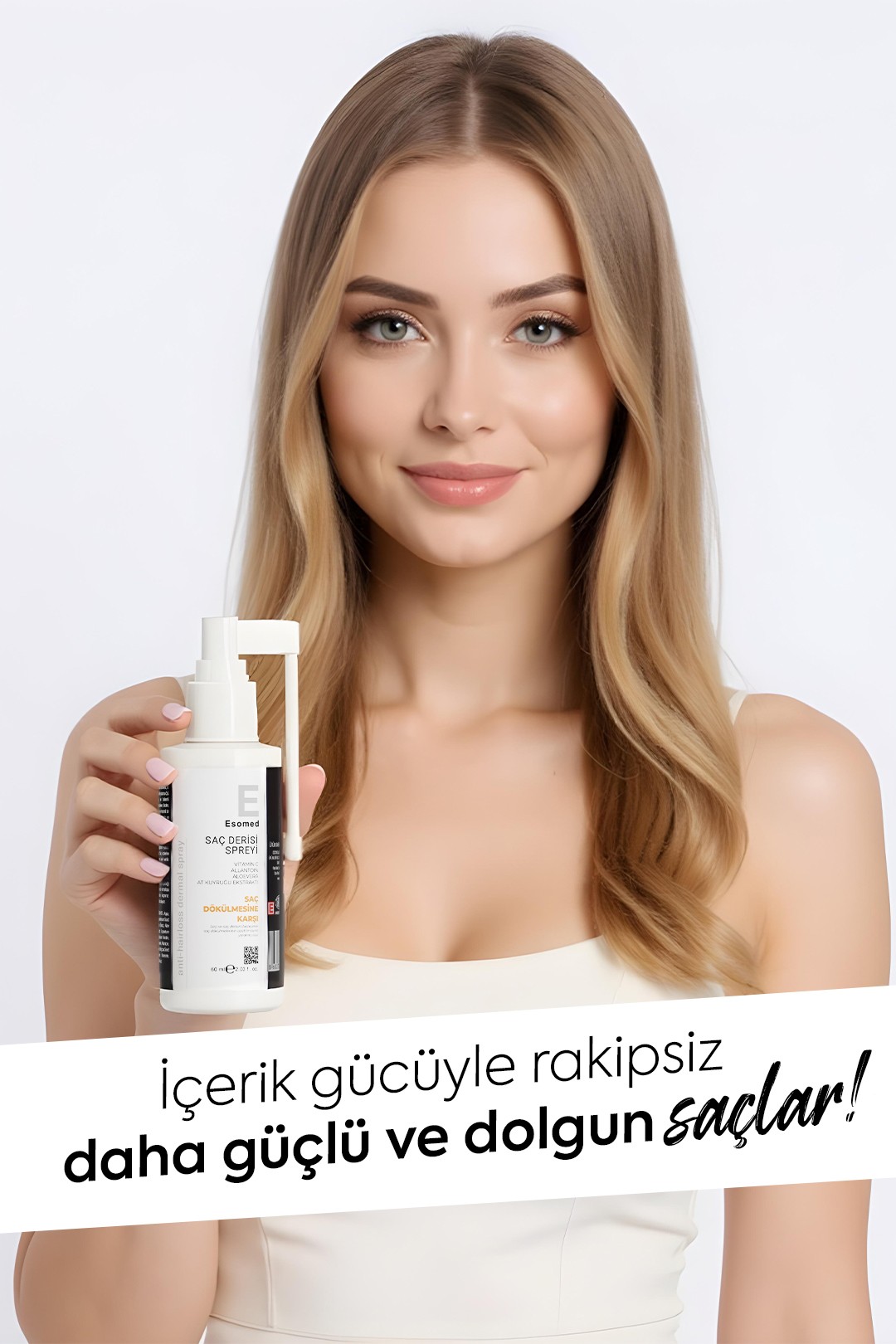 ESOMED Saç Dökülme Karşıtı Sprey – Biotin + Keratin + Bitkisel Ekstreli Besleyici ve Onarıcı Bakım