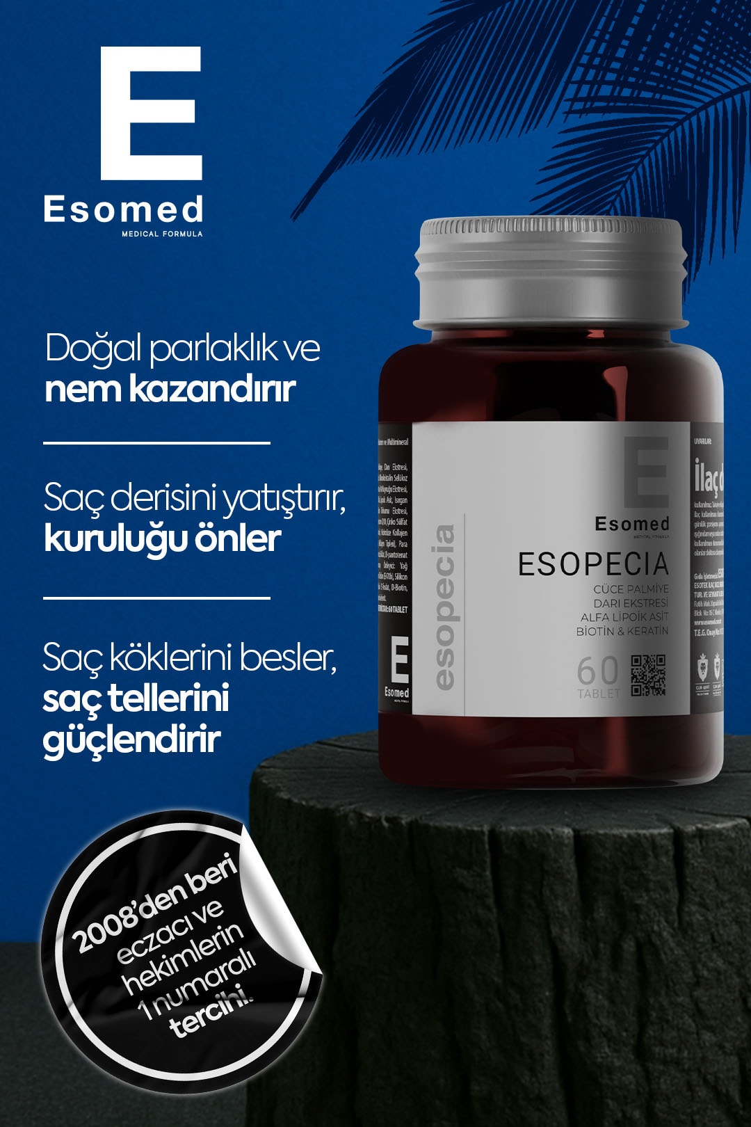Esomed Saç Bakım Seti Argan Şampuanı - Saç Sakal Serumu - Dökülme Karşıtı Sprey - Kolajen Keratin Tablet