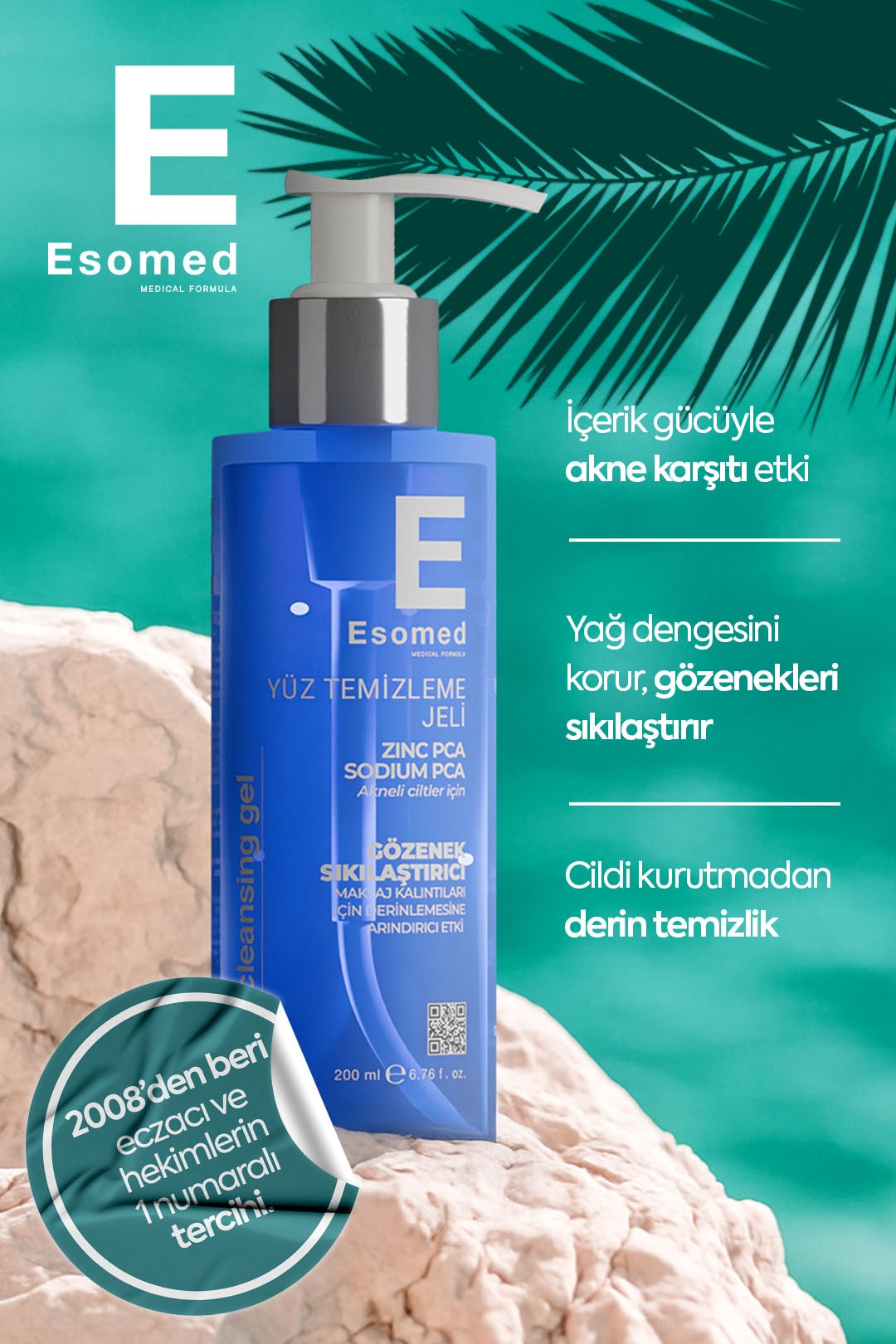 Esomed Cilt Bakım Seti Akne Leke Karşıtı Yüz Temizleme Jeli Hydratonic Tonik C Vitamini Serumu Onarıcı Set