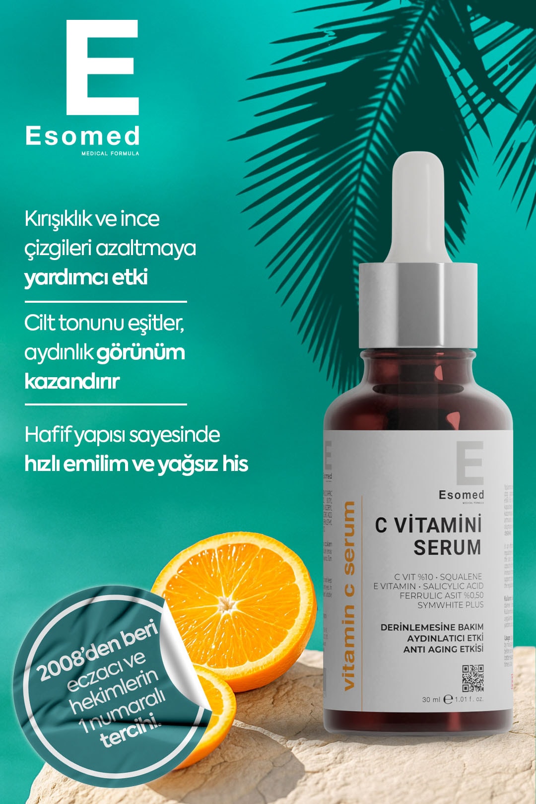 Esomed Cilt Bakım Seti Akne Leke Karşıtı Yüz Temizleme Jeli Hydratonic Tonik C Vitamini Serumu Onarıcı Set