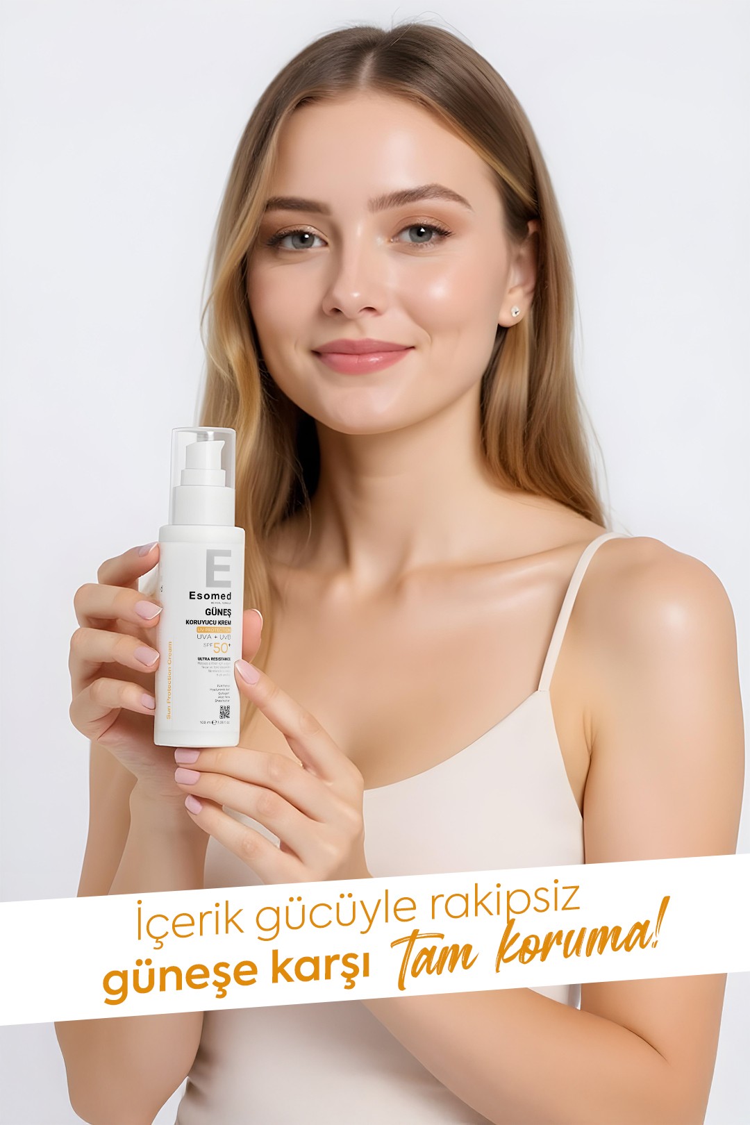 ESOMED SPF 50 Güneş Kremi – UVA/UVB Koruma + Leke Karşıtı + Nemlendirici Etki