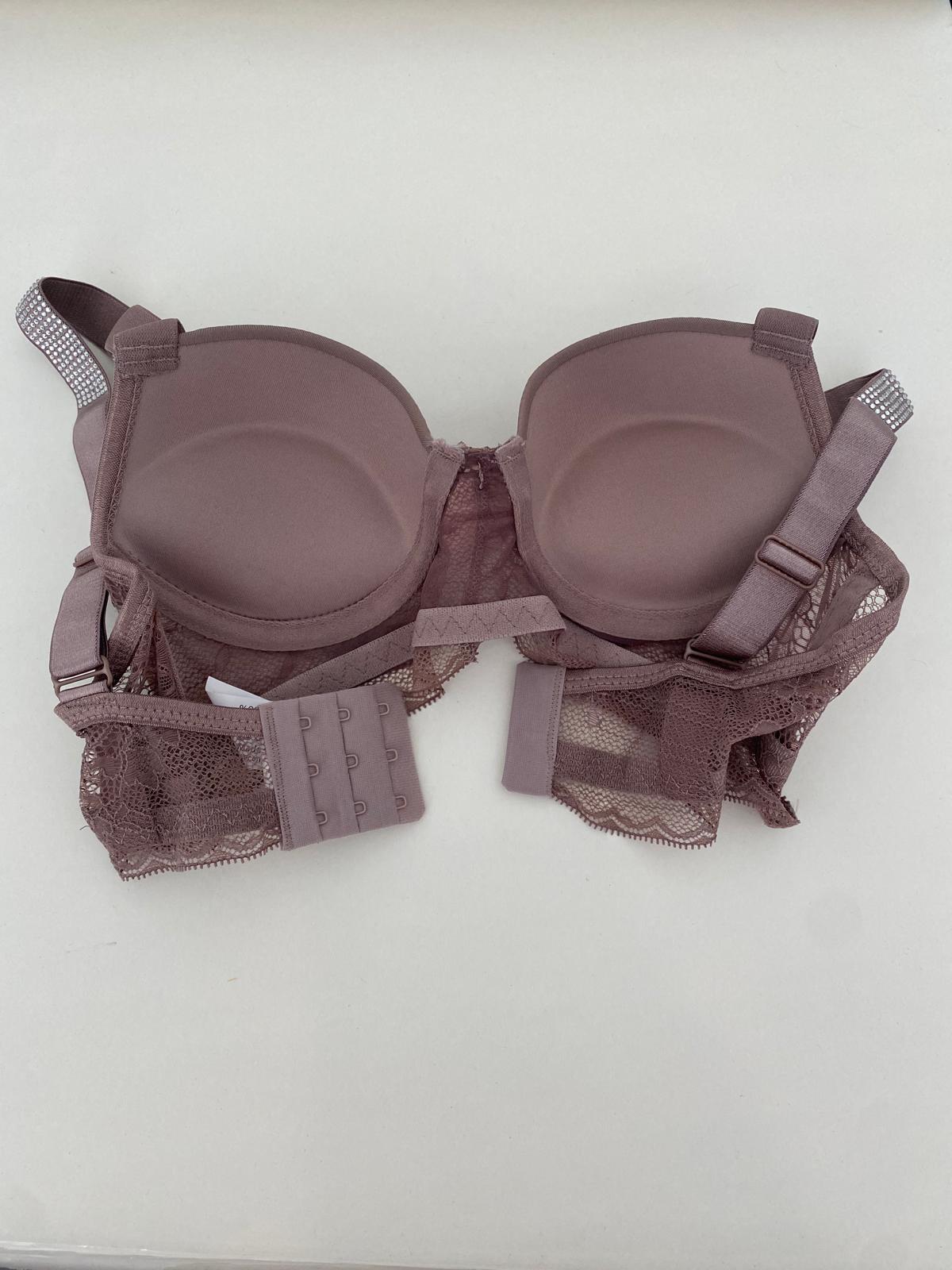 Bralet Dolgulu Taş Askı Sütyen-Vizon