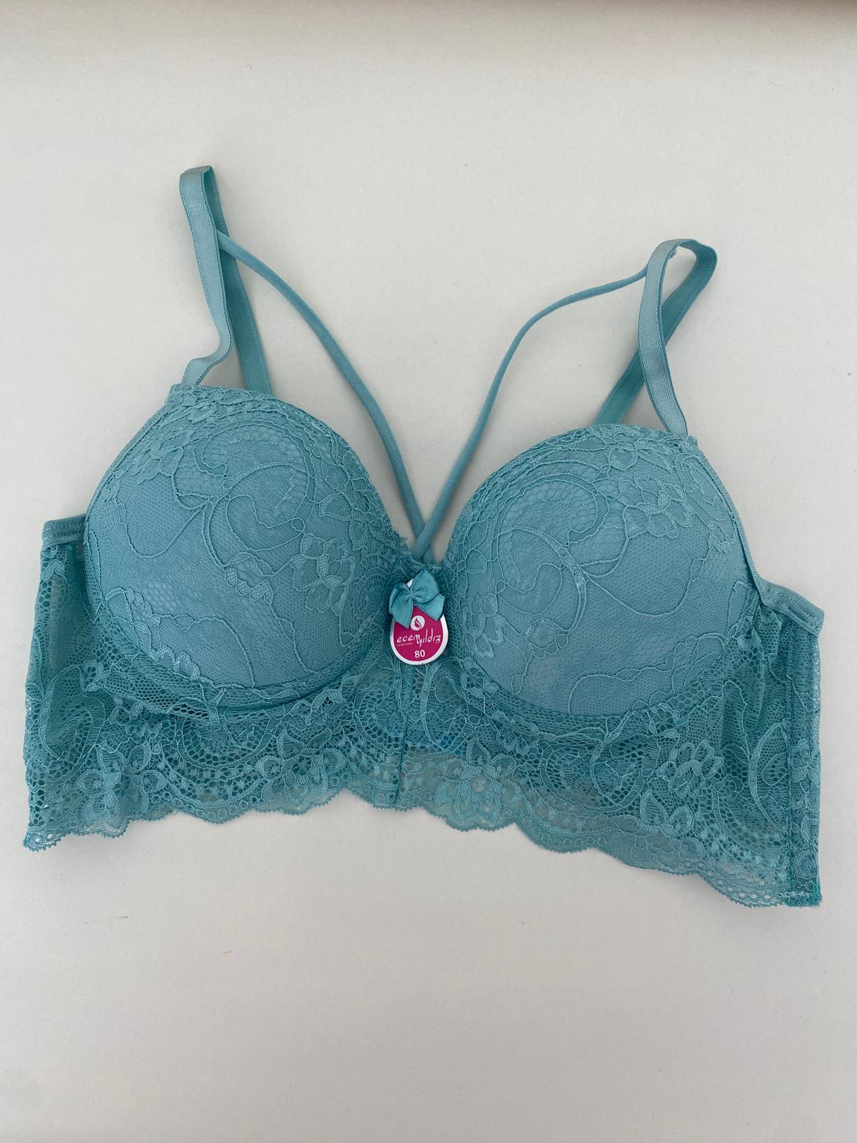 Bralet Dolgulu İp Askı Sütyen-Mint Yeşili