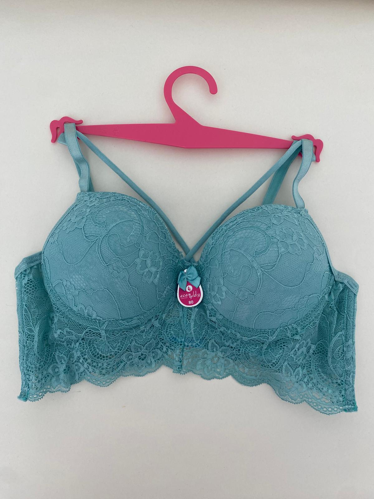 Bralet Dolgulu İp Askı Sütyen-Mint Yeşili