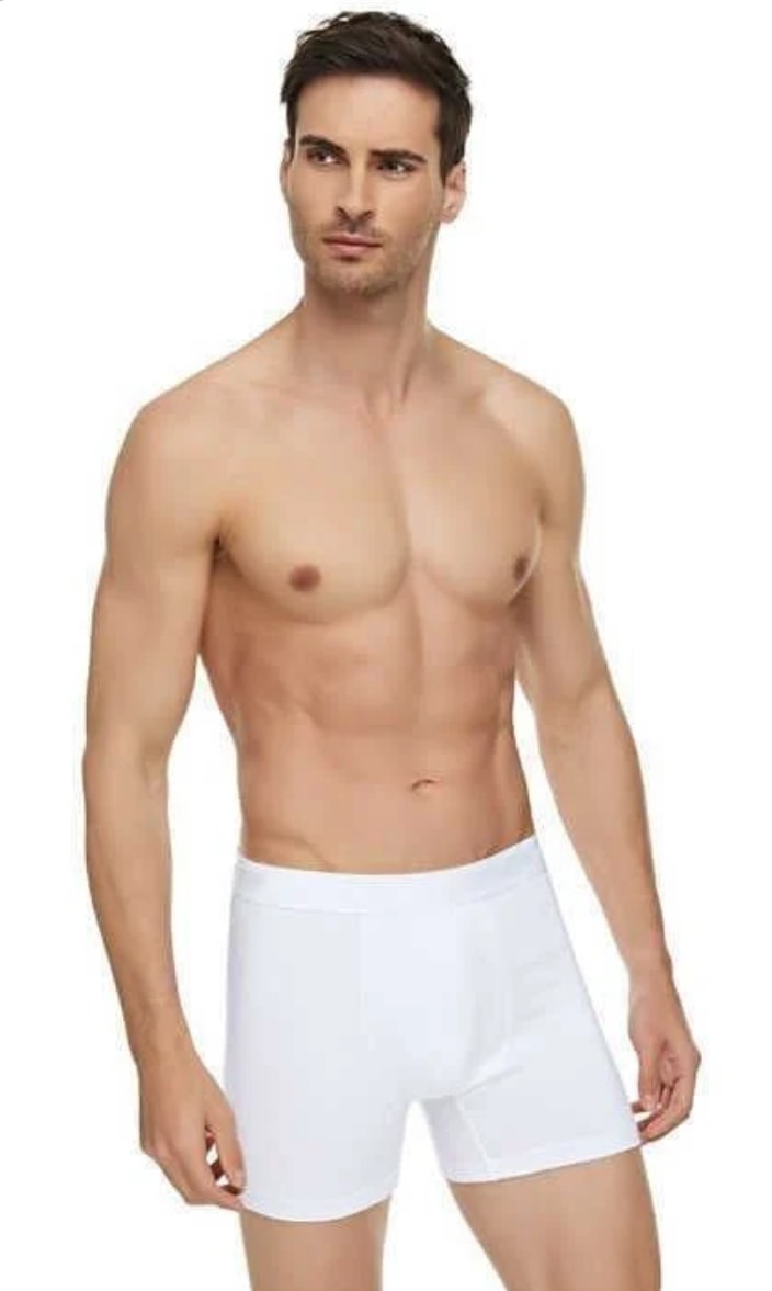 Tutku Elit Erkek Modal Elastan Boxer 6'lı Paket - Beyaz