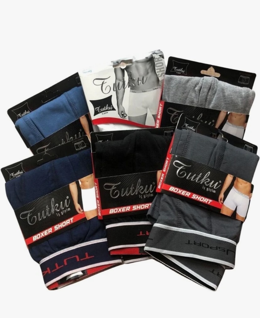 Tutku Erkek Likralı Boxer 6'lı Paket