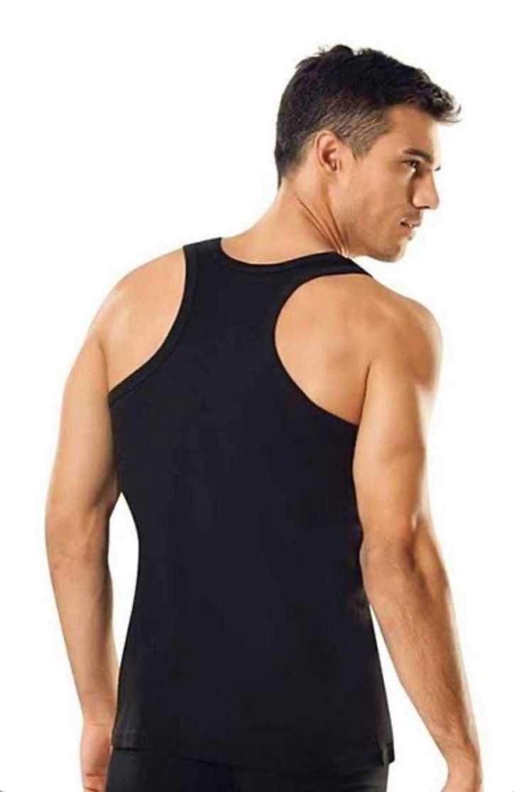 Tutku Erkek Ribana Spor Atlet %100 Pamuk 6'lı Paket - Siyah