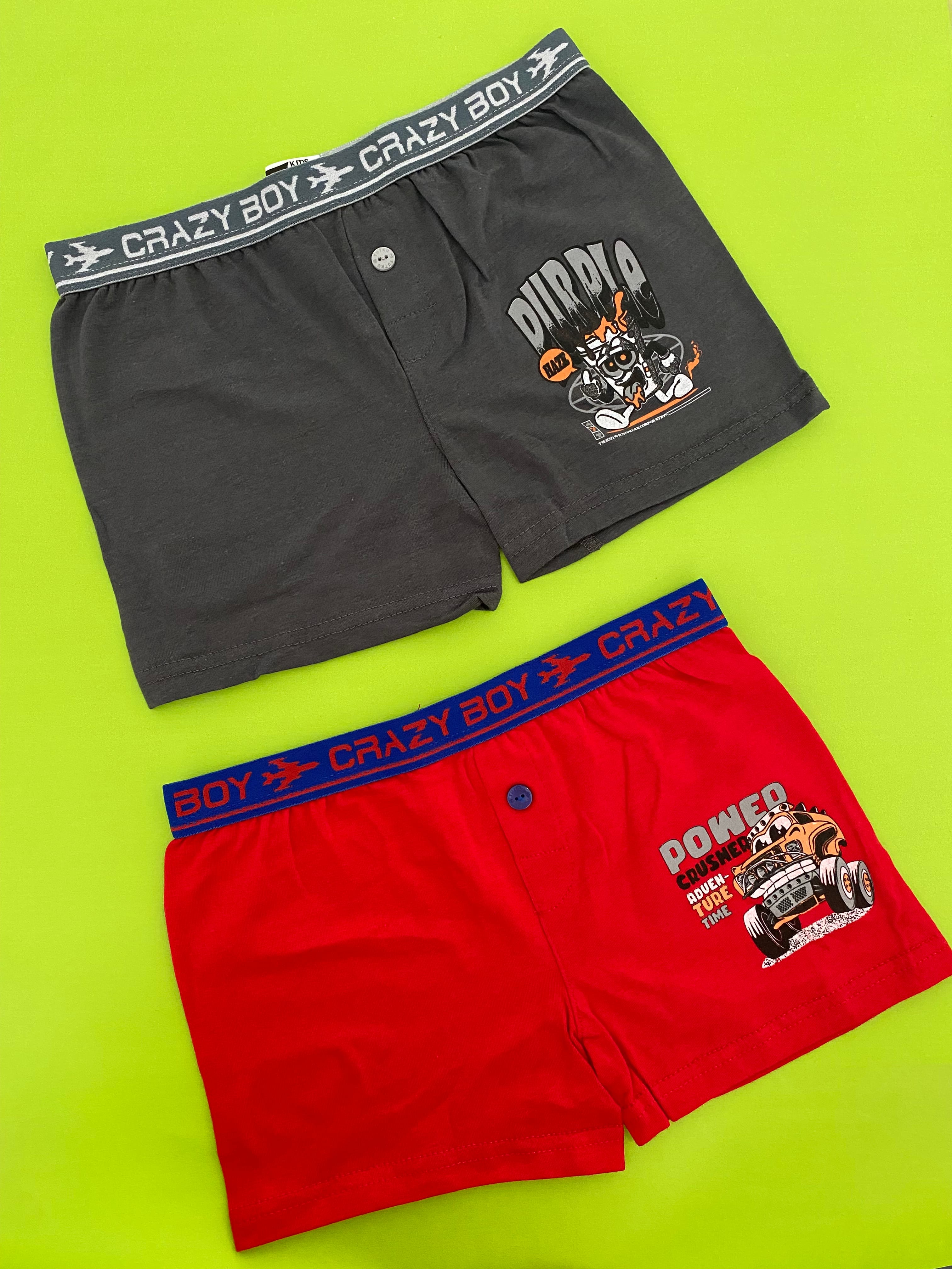 Tutku Erkek Çocuk Likralı Boxer 6'lı Paket-Renkli