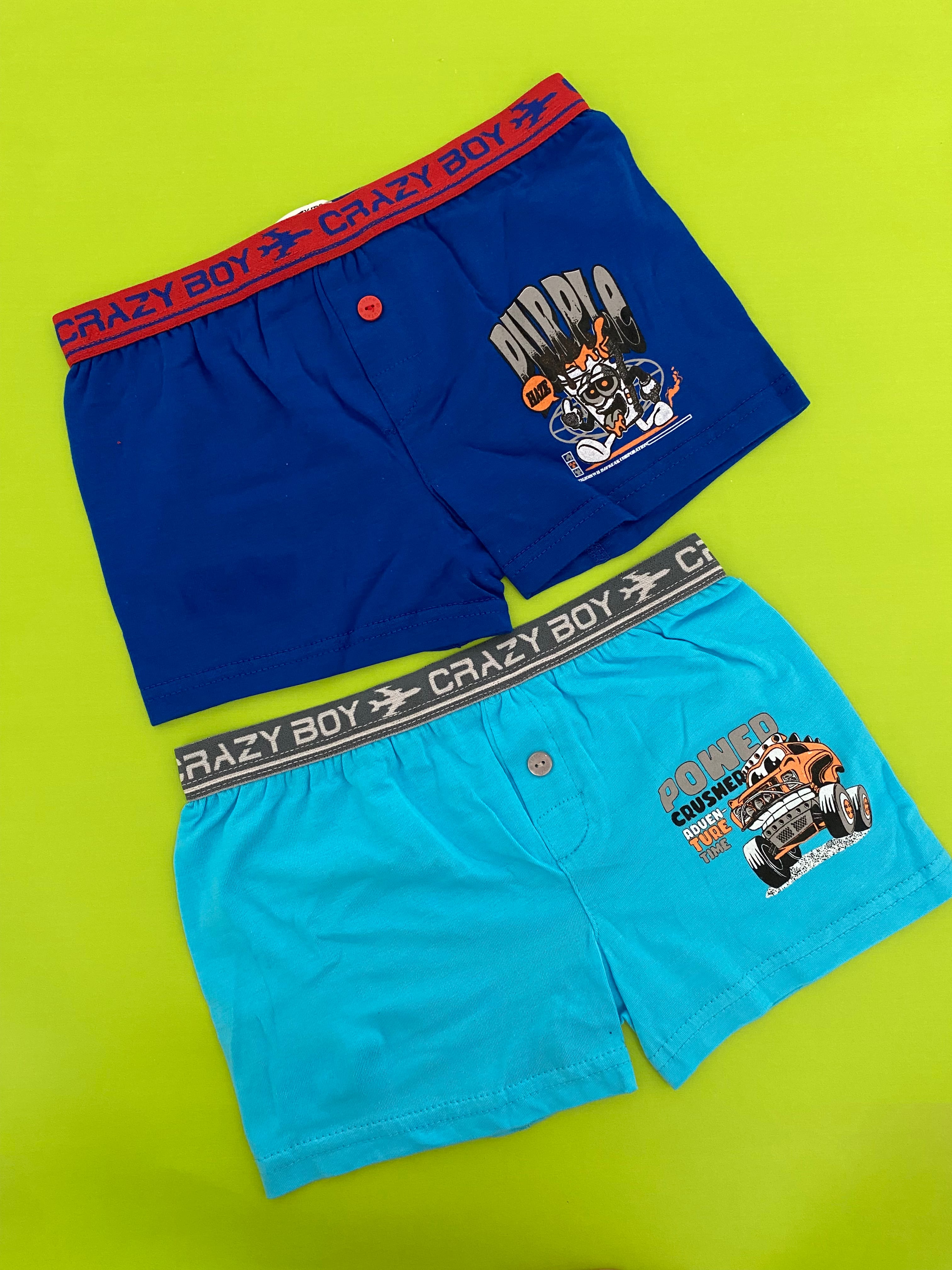 Tutku Erkek Çocuk Likralı Boxer 6'lı Paket-Renkli