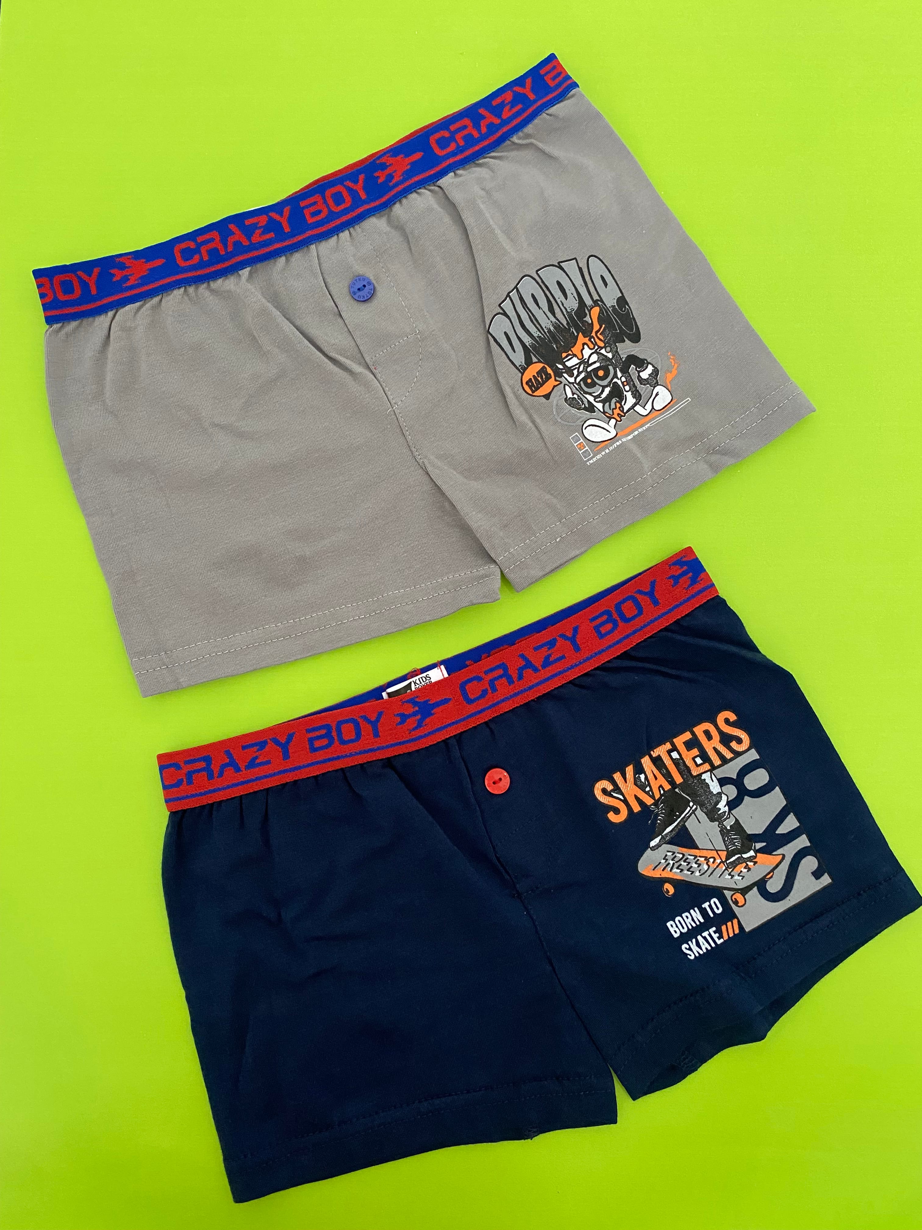 Tutku Erkek Çocuk Likralı Boxer 6'lı Paket-Renkli