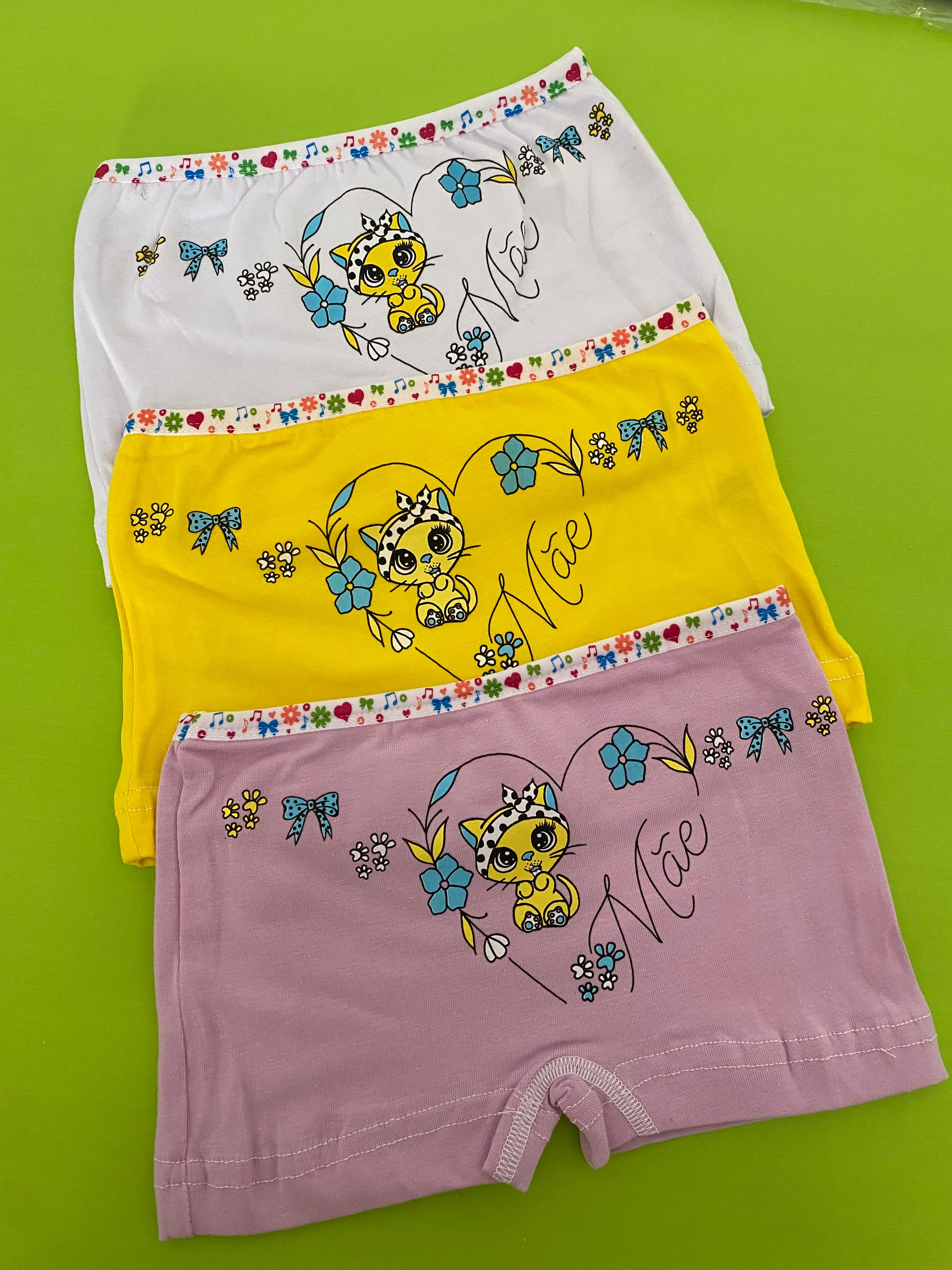 Tutku Kız Çocuk Elastan Baskılı Şort 6'lı Paket-Renkli