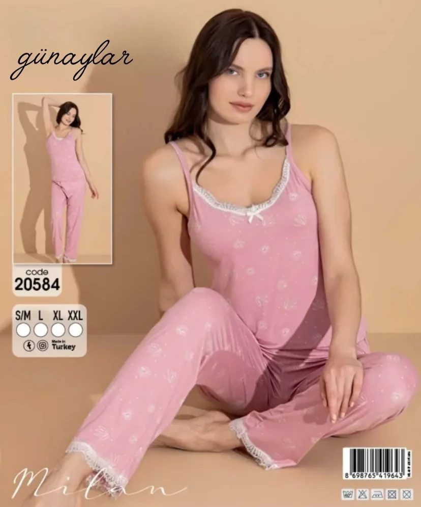 Boyraz Milan Kadın Askılı Pijama Takımı 20584