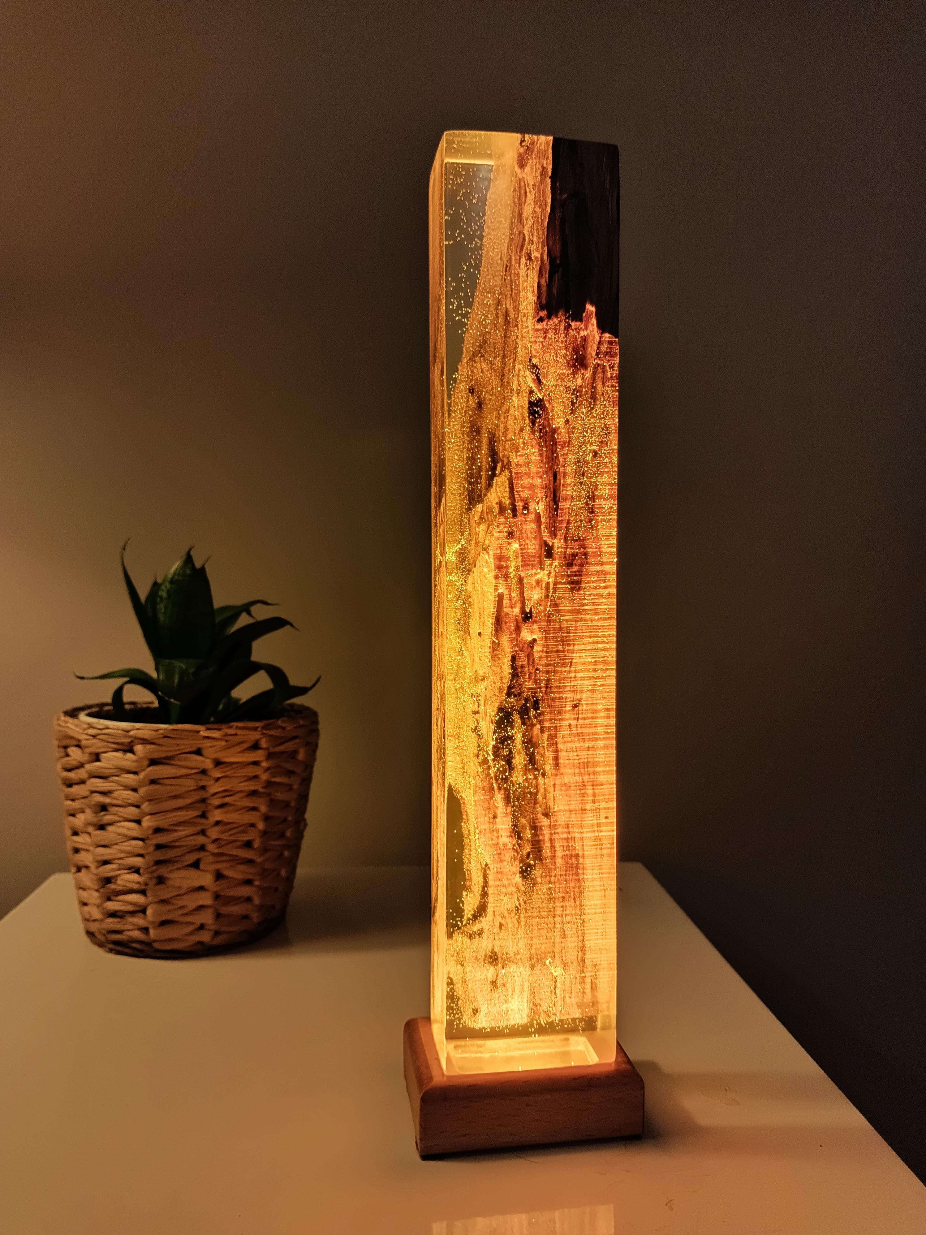 Lava Epoxy Resin Night Lamp