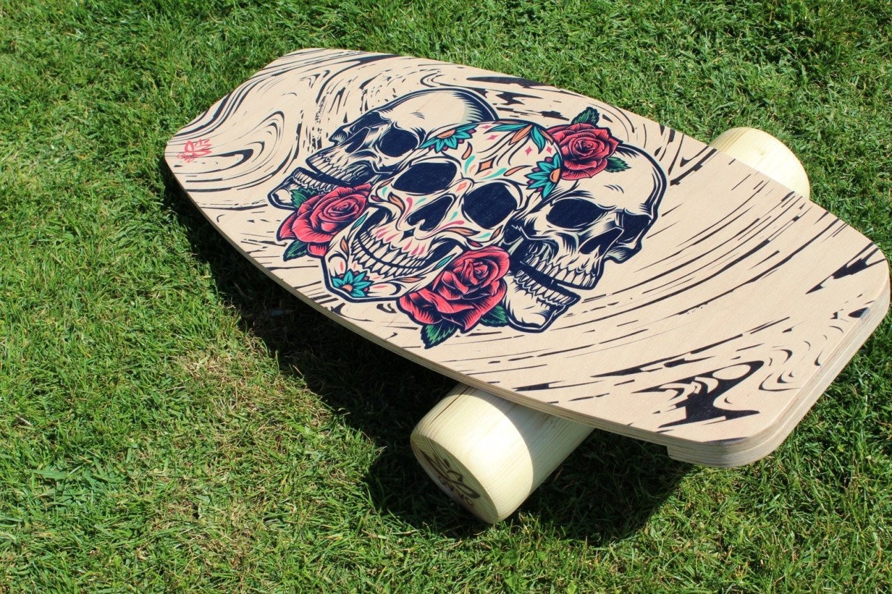 Planche d'équilibre Rose | Planche d'équilibre de style surf | Planche d'équilibre en bois ondulé |WoodNotion OVVO