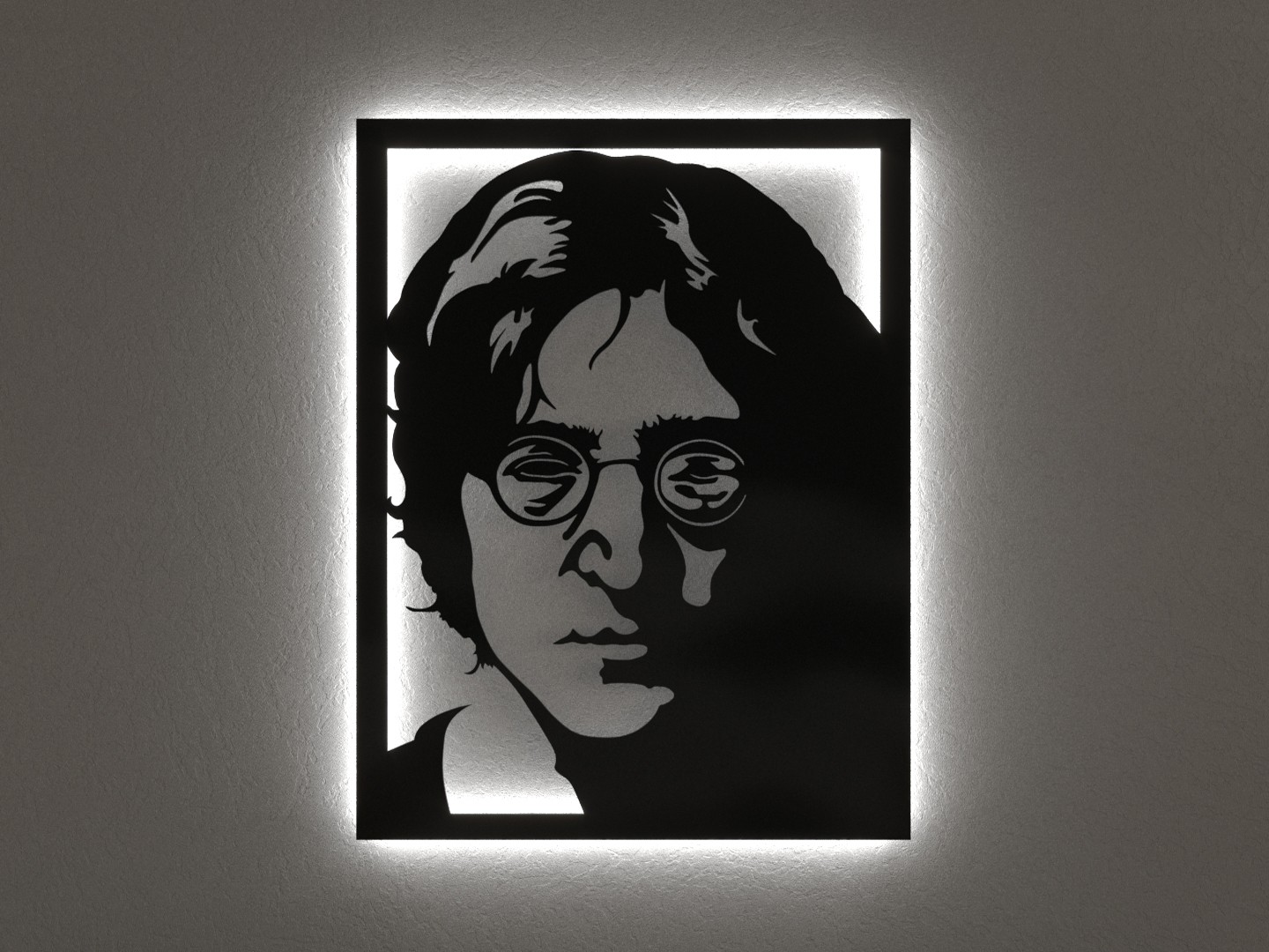 John Lennon Wall Lightning Panel | Plug in Wall Sconce Retro Decor Wall Art | WoodNotion ENQORE