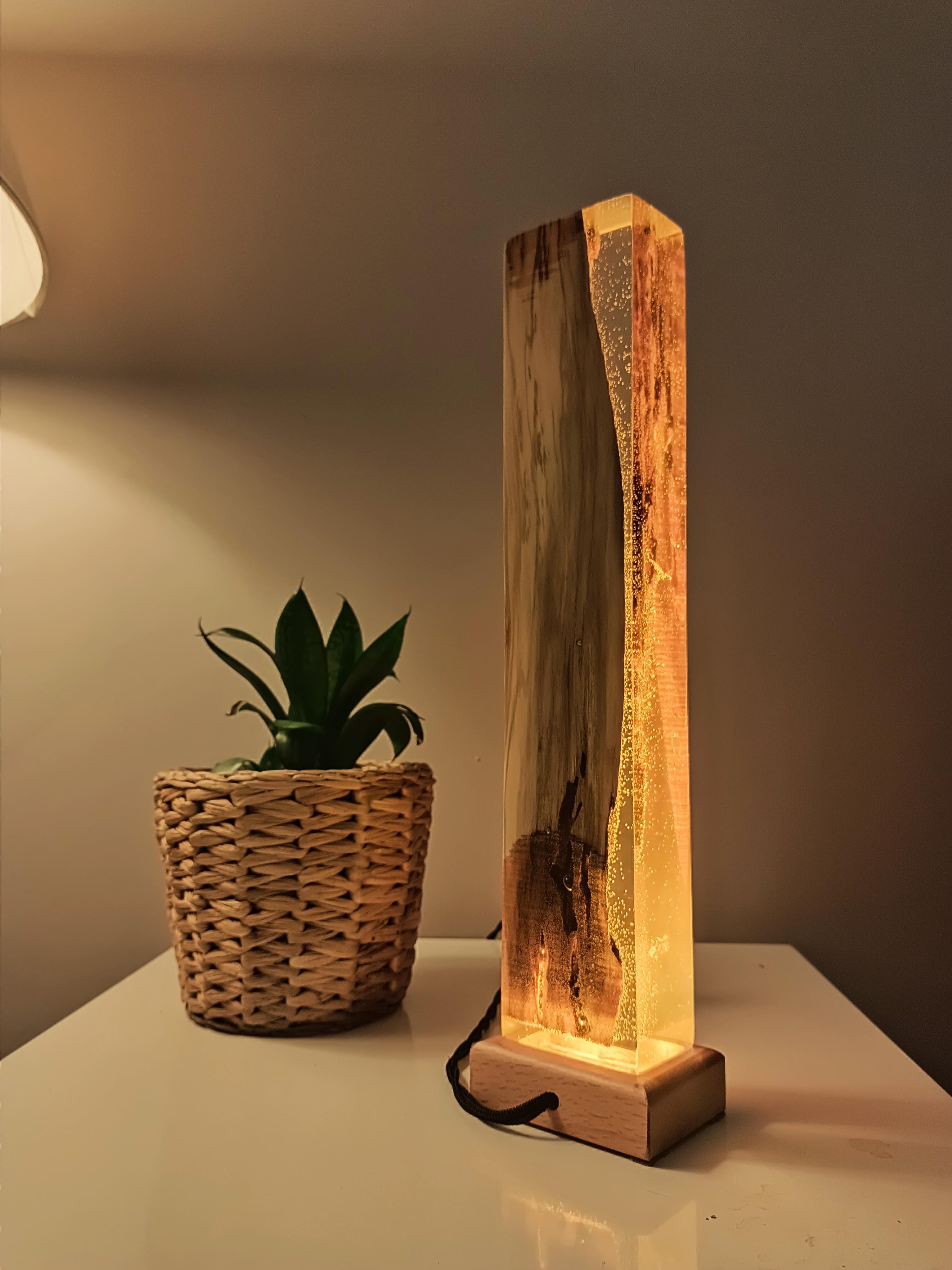 Lava Epoxy Resin Night Lamp