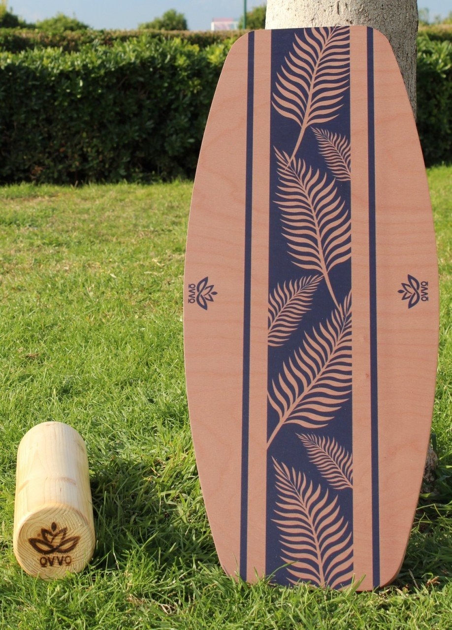 Planche d'équilibre végétale | Planche d'équilibre de style surf | Planche d'équilibre en bois vacillante | WoodNotion OVVO 