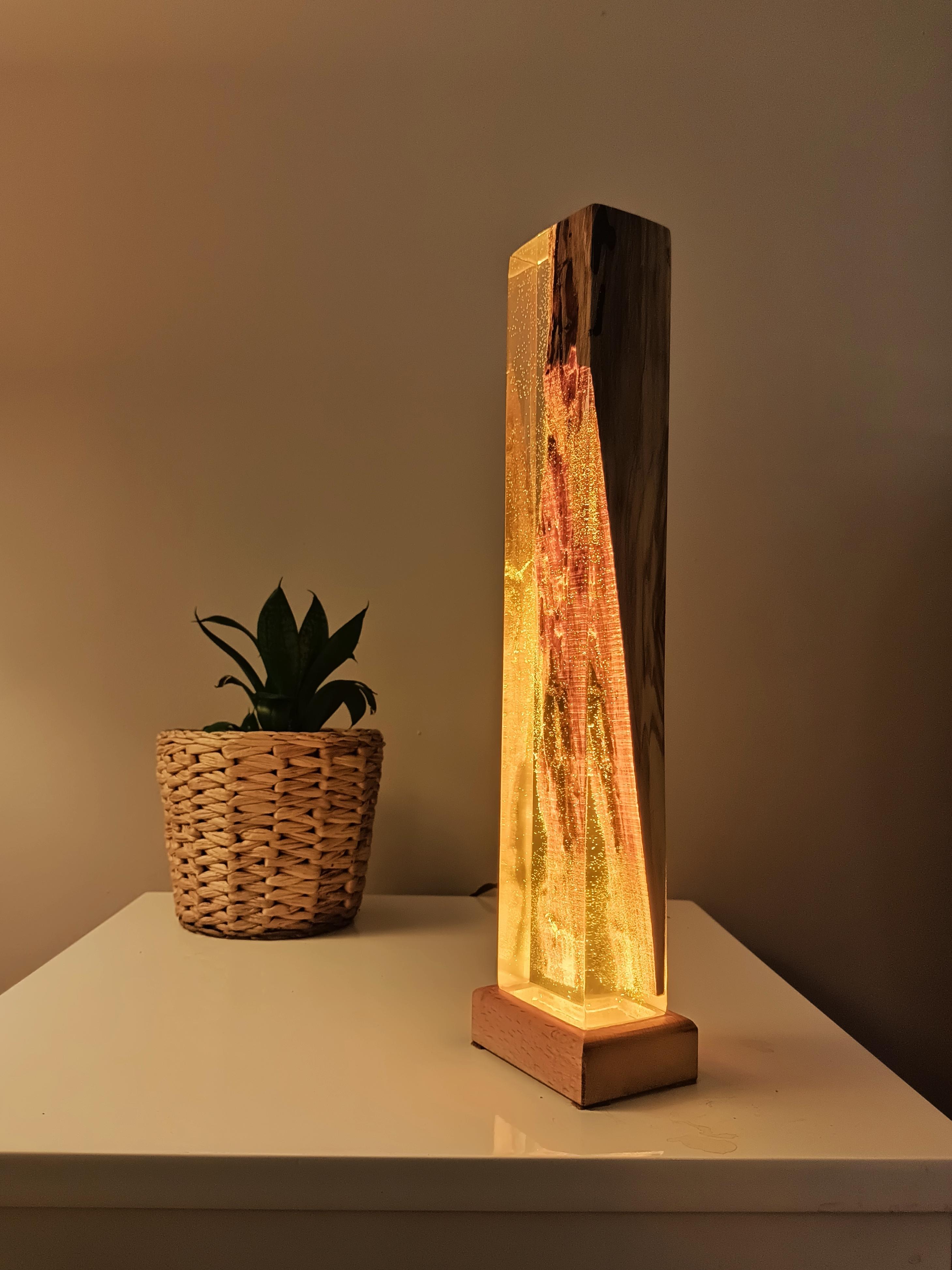 Lava Epoxy Resin Night Lamp