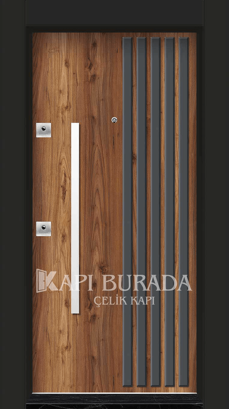 PVC Kaplama Çelik Kapı 124
