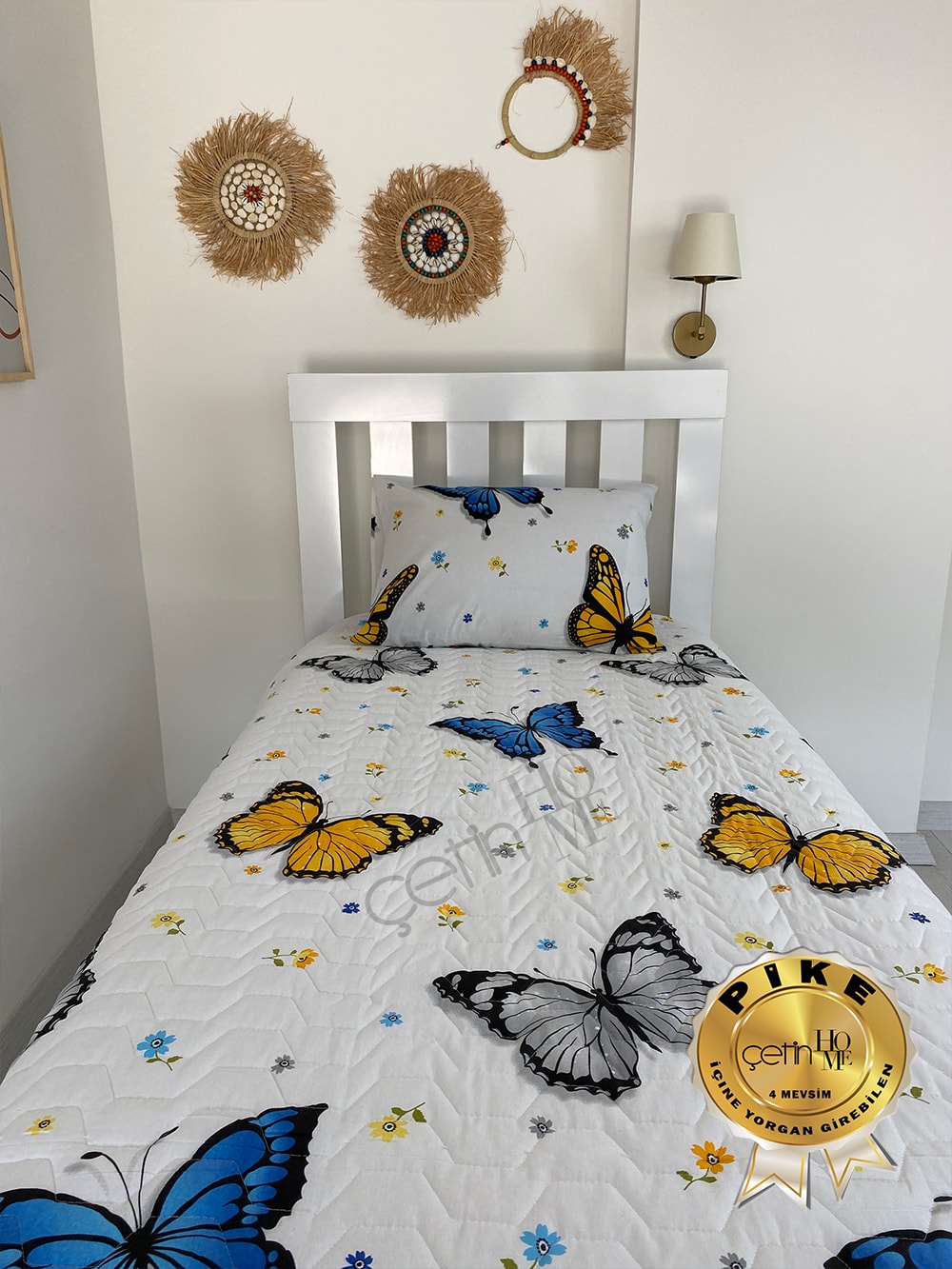 Çetinhome Tek Kişilik Kapitone Pike Seti 4 Mevsim Rüya
