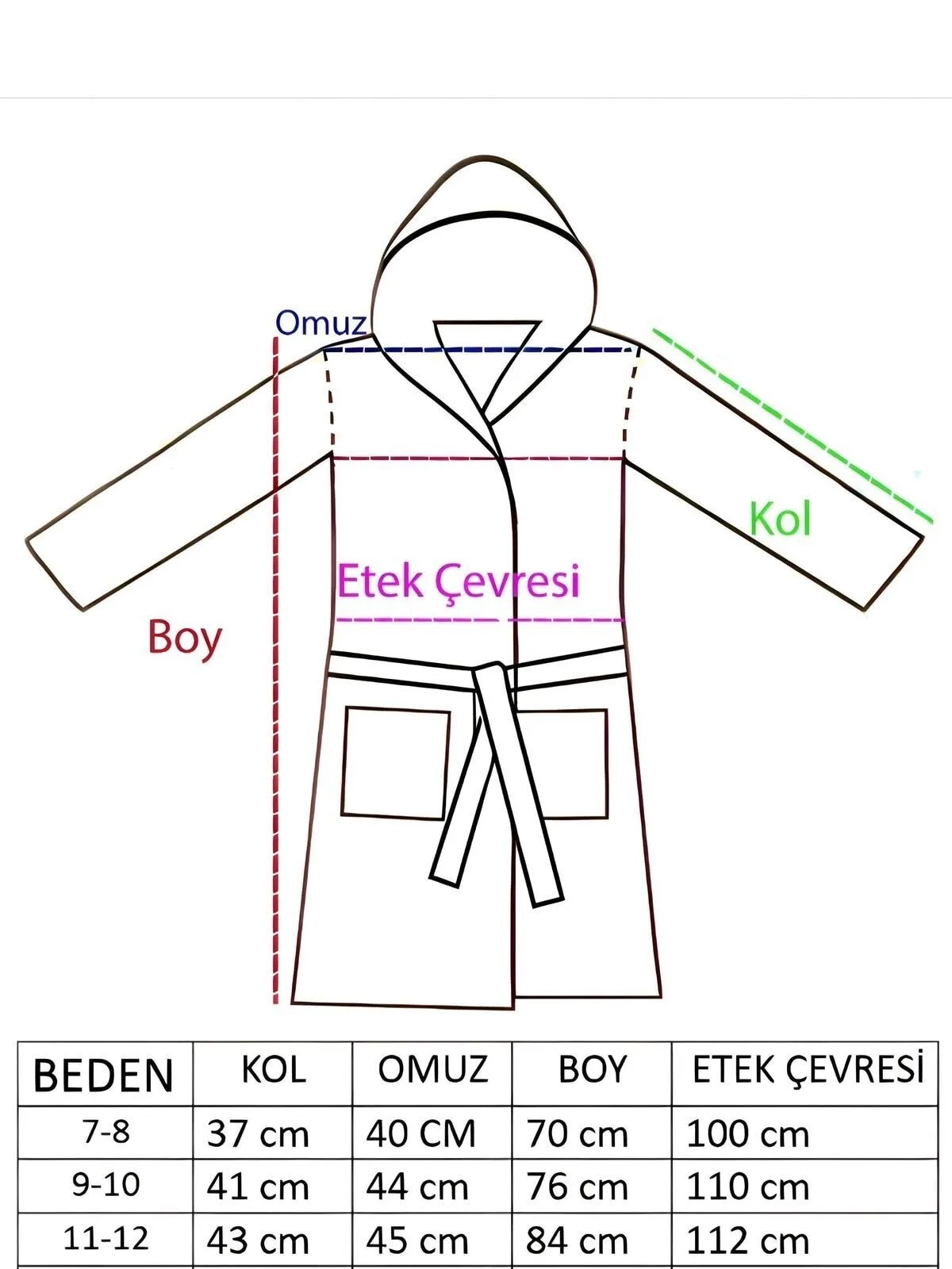 Star Çocuk Bornozu Su Yeşili