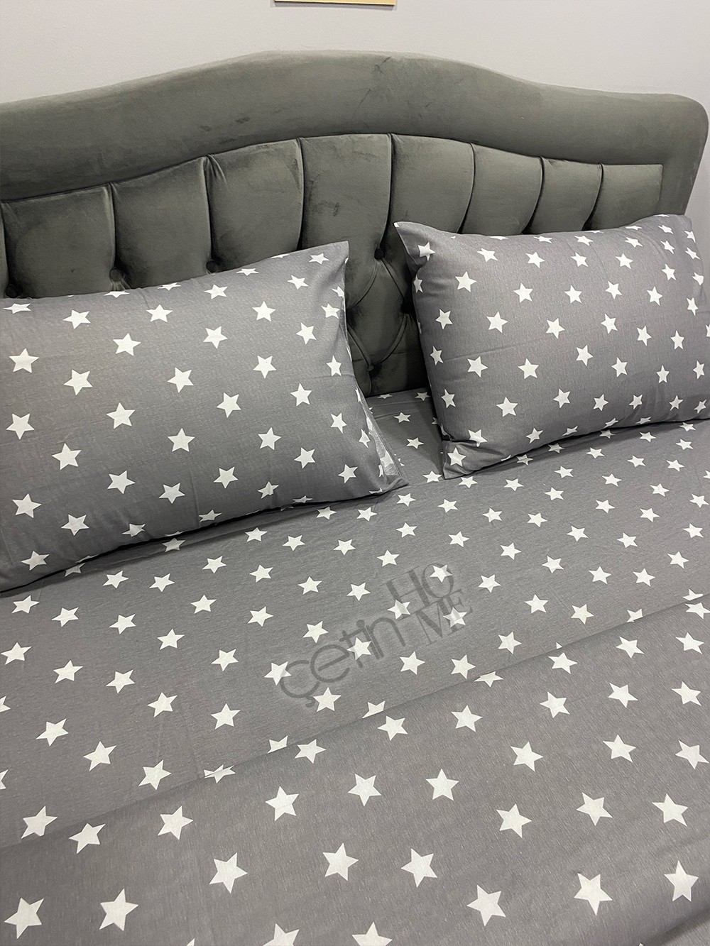 Çetinhome Çarşafı Lastikli Çift Kişilik Nevresim Takımı Star