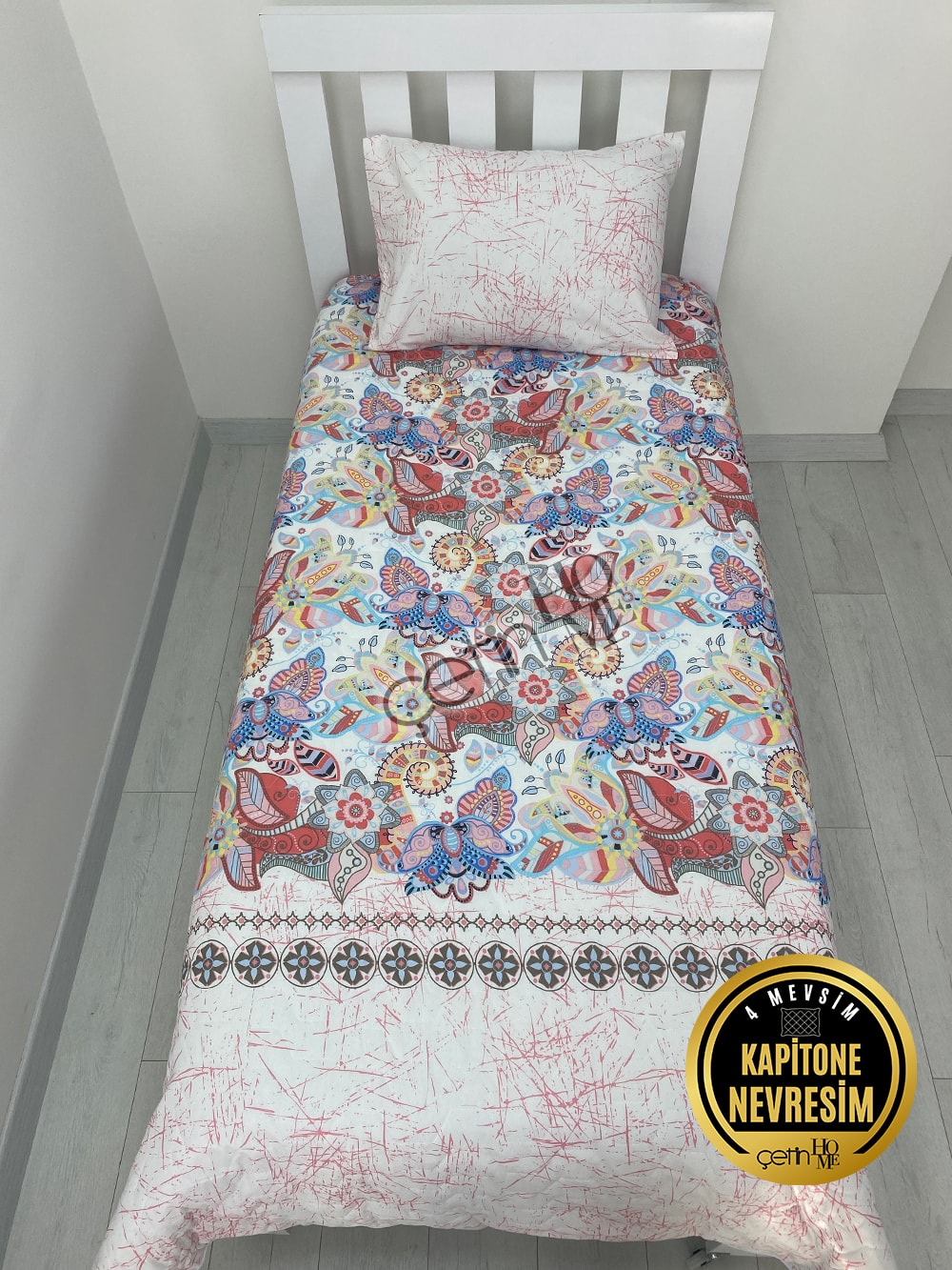 Çetinhome Tek Kişilik Kapitone Pike Seti 4 Mevsim Samba