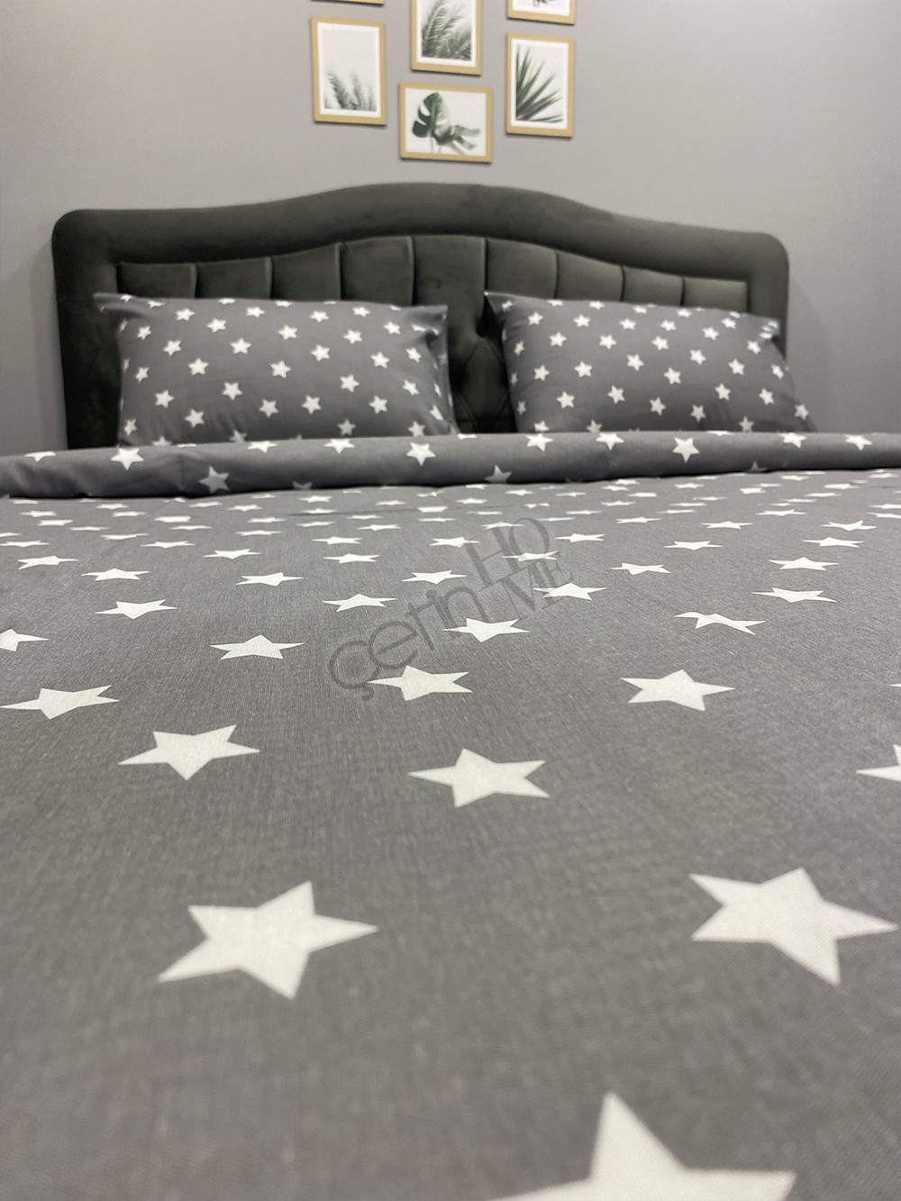 Çetinhome Çarşafı Lastikli Çift Kişilik Nevresim Takımı Star