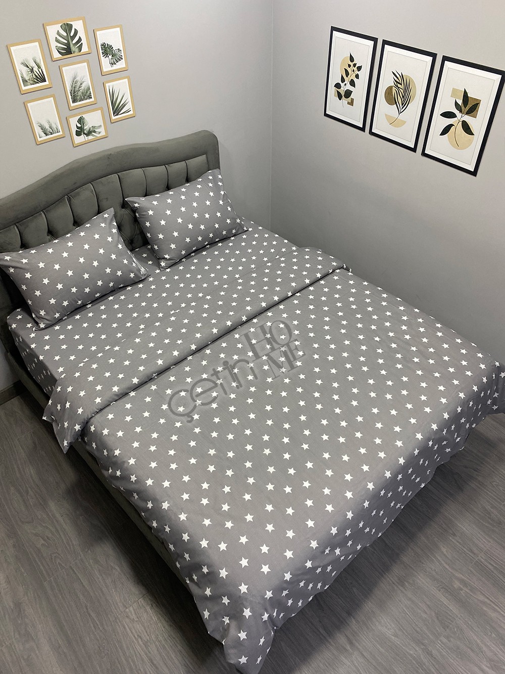 Çetinhome Çarşafı Lastikli Çift Kişilik Nevresim Takımı Star