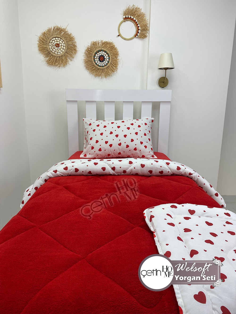 Çetinhome Tek Kişilik Desenli Welsoft Yorgan Seti (Çarşafsız)