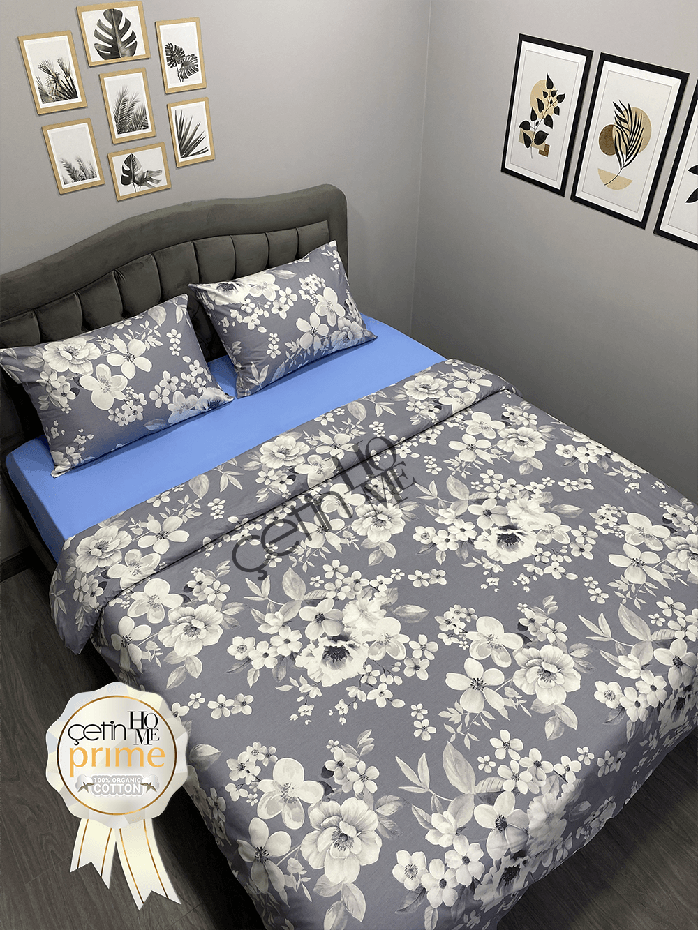 Çetinhome Akfil %100 Pamuk Çift Kişilik Nevresim Takımı - Lagoon