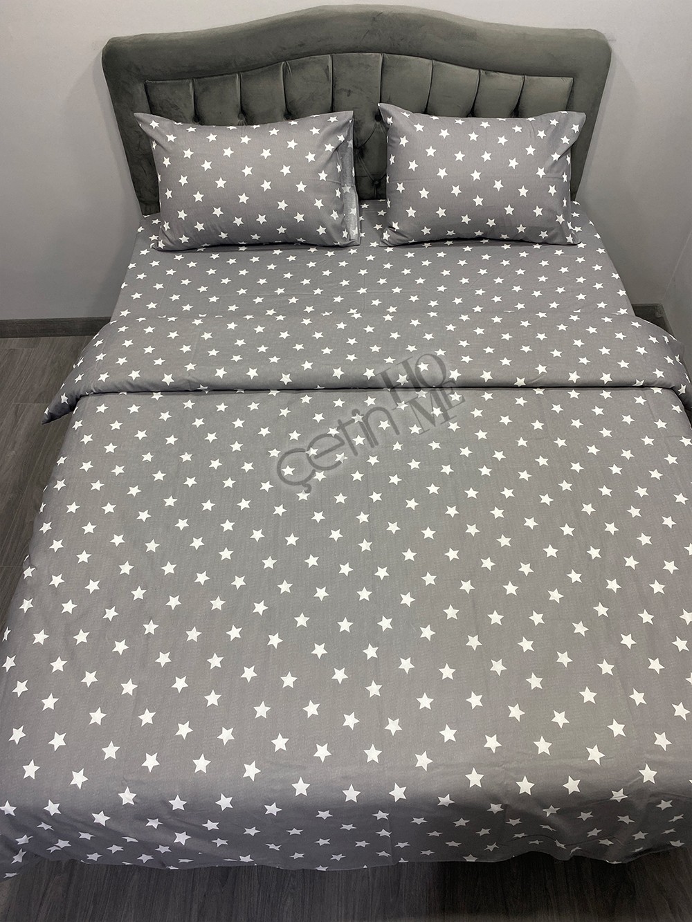 Çetinhome Çarşafı Lastikli Çift Kişilik Nevresim Takımı Star