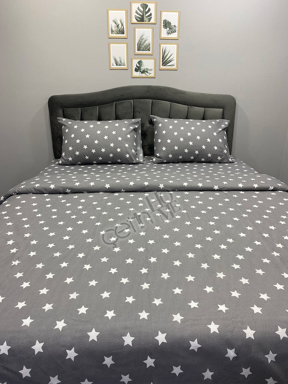 Çetinhome Çarşafı Lastikli Çift Kişilik Nevresim Takımı Star
