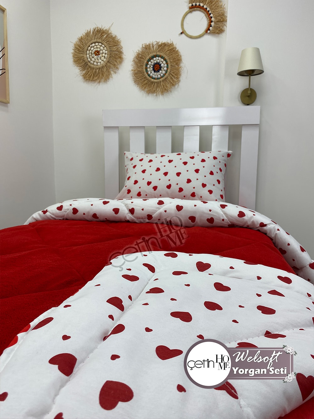 Çetinhome Tek Kişilik Desenli Welsoft Yorgan Seti (Çarşafsız)