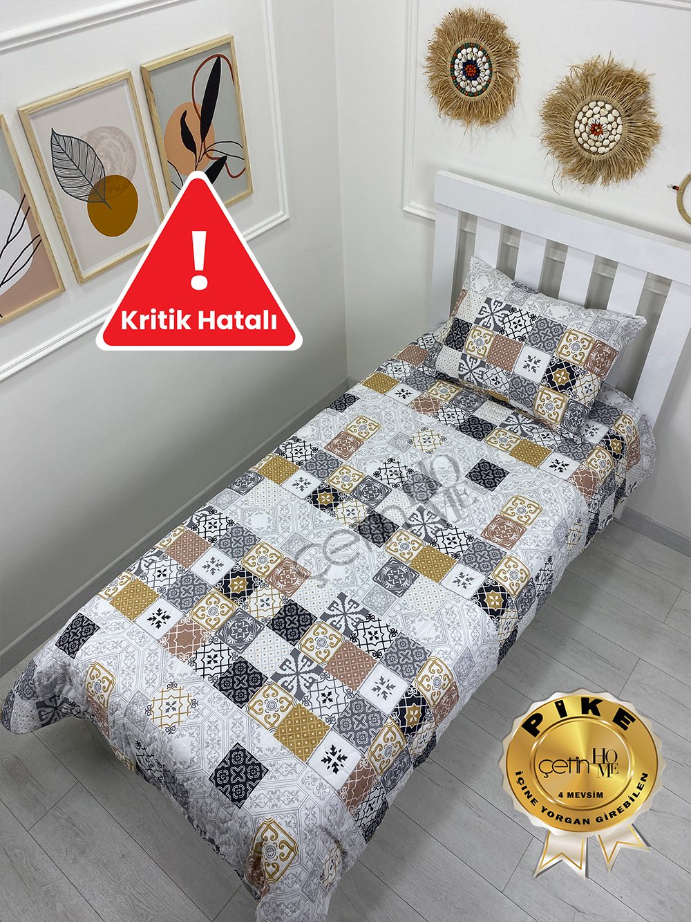Kritik Hatalı Tek Kişilik Kapitone Pike Seti 4 Mevsim Anadolu
