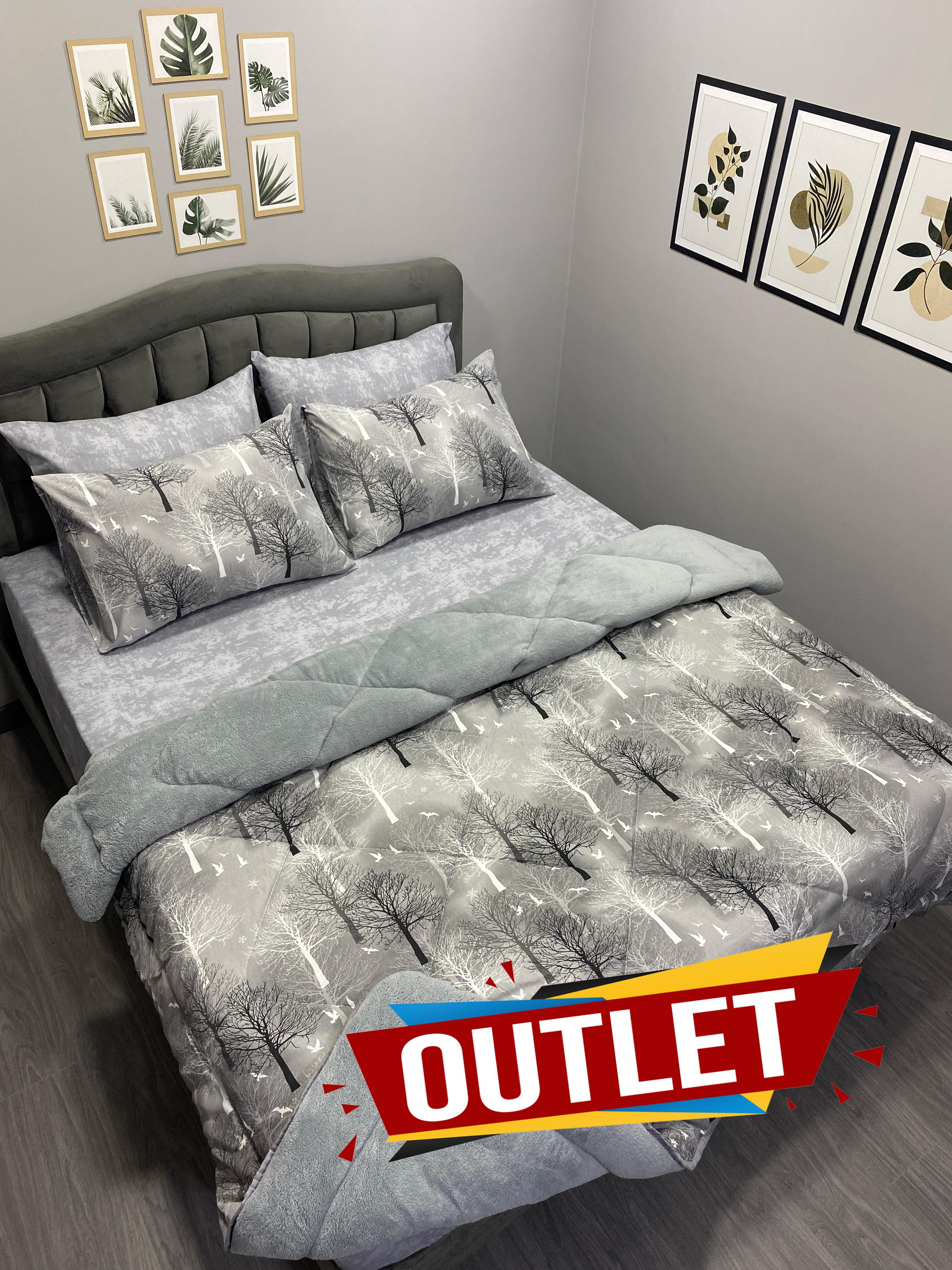 OUTLET Çift Kişilik Welsoft Yorgan Ağaç Gri