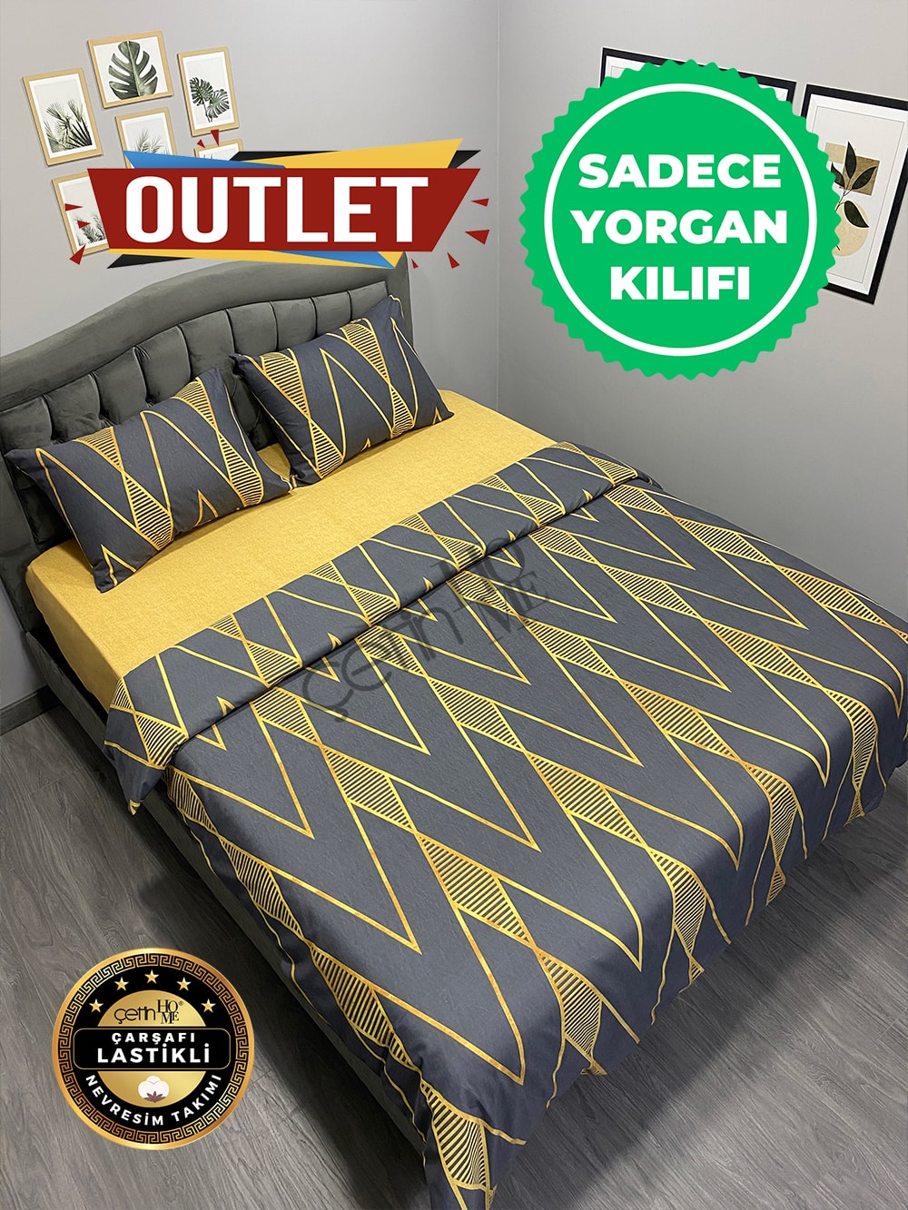 Outlet Çift Kişilik Yorgan Kılıfı Keops