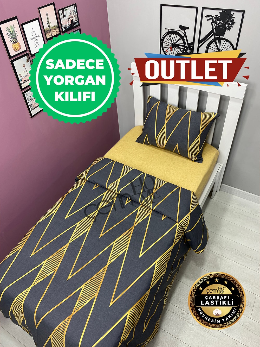 Outlet Tek Kişilik Yorgan Kılıfı Keops