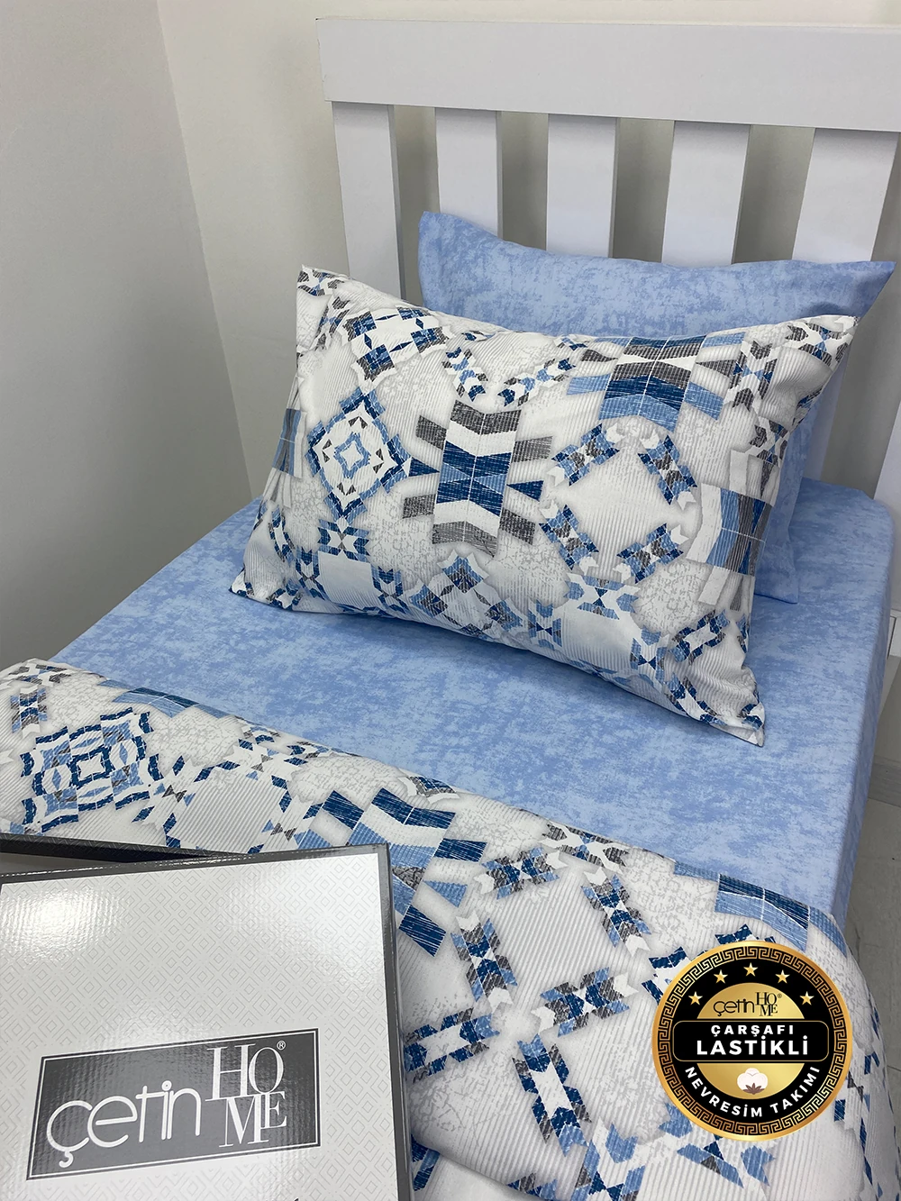 Çetinhome Çarşafı Lastikli Tek Kişilik Nevresim Takımı Asya