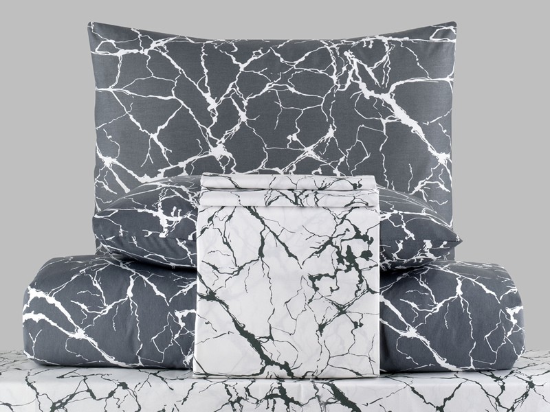 Ranforce Beğenal Nevresim Takımı Marble Antrasit