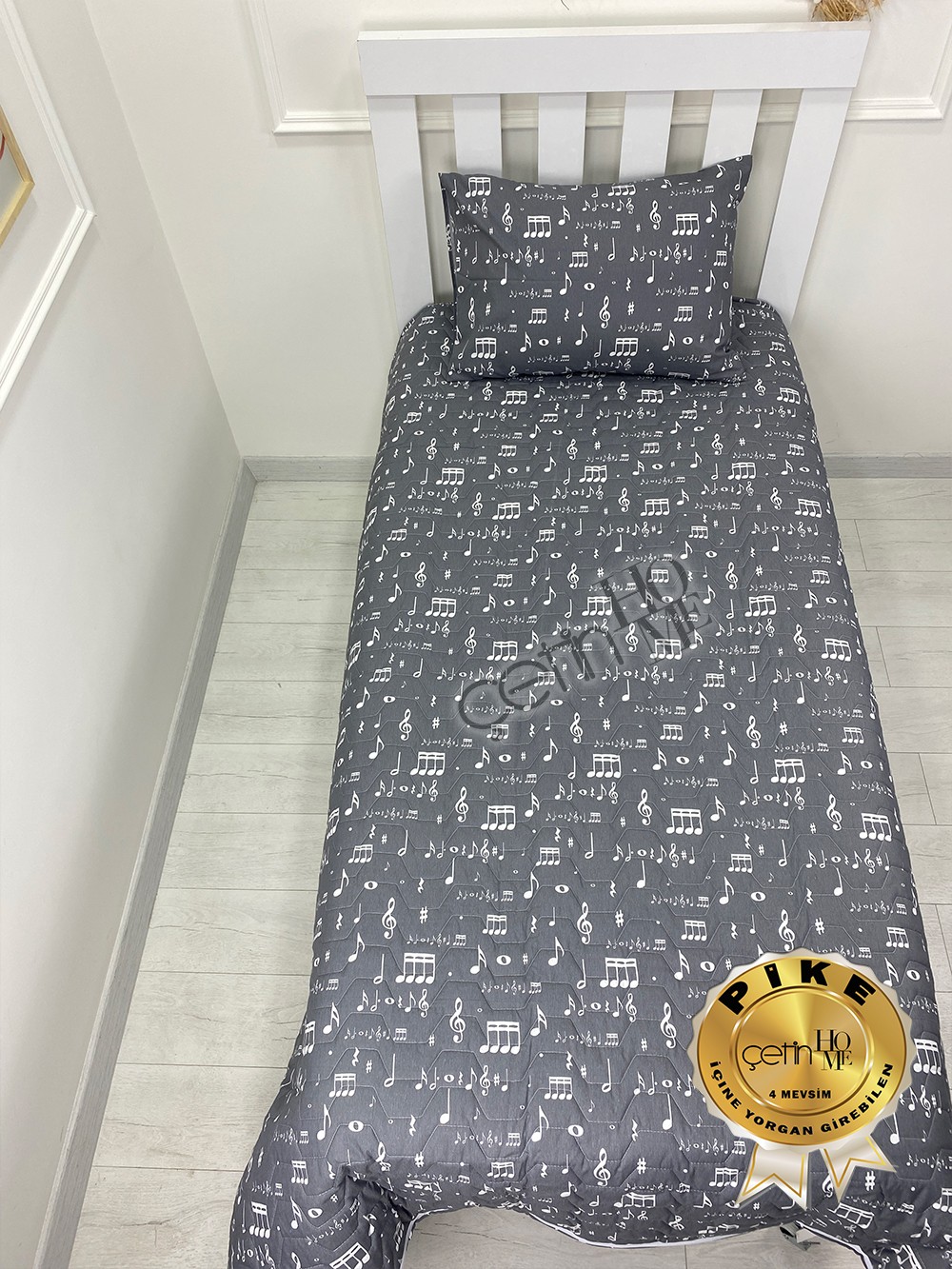 Çetinhome Tek Kişilik Kapitone Pike Seti 4 Mevsim Nota